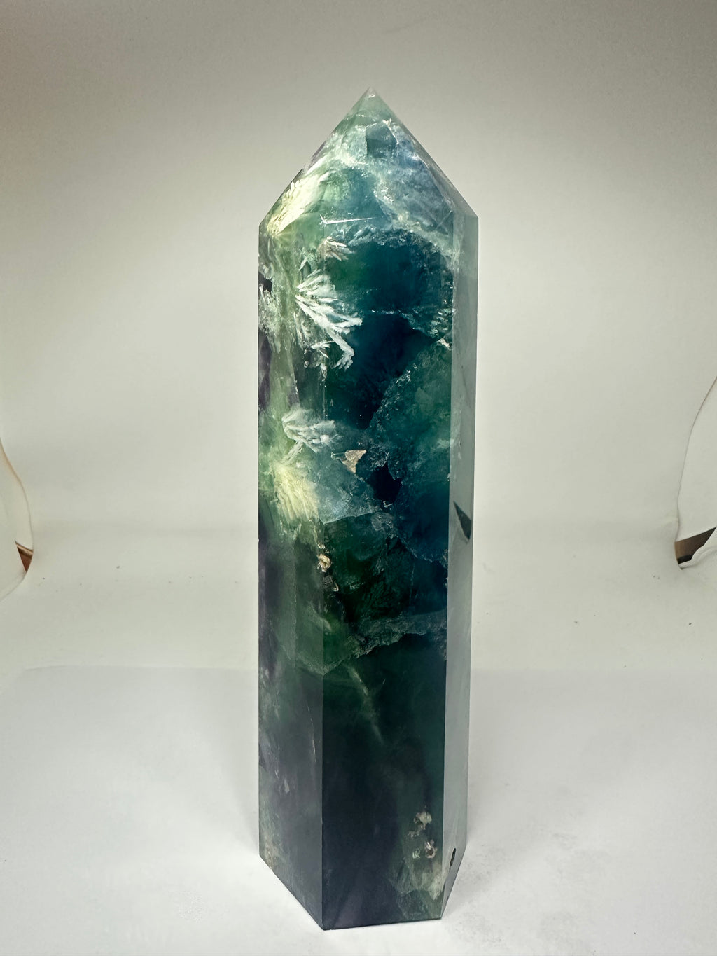 Blue Feather Fluorite Tower – 1.08kg