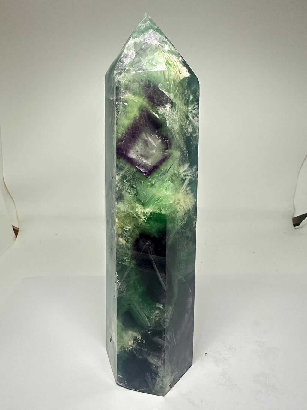 Blue Feather Fluorite Tower – 1.08kg