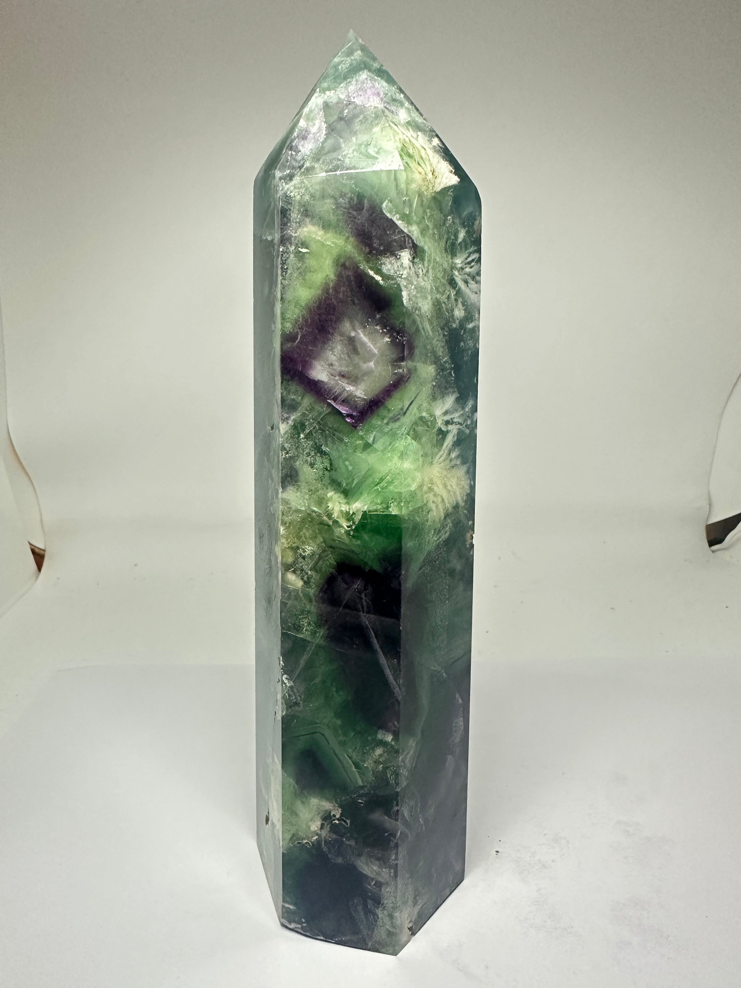 Blue Feather Fluorite Tower – 1.08kg