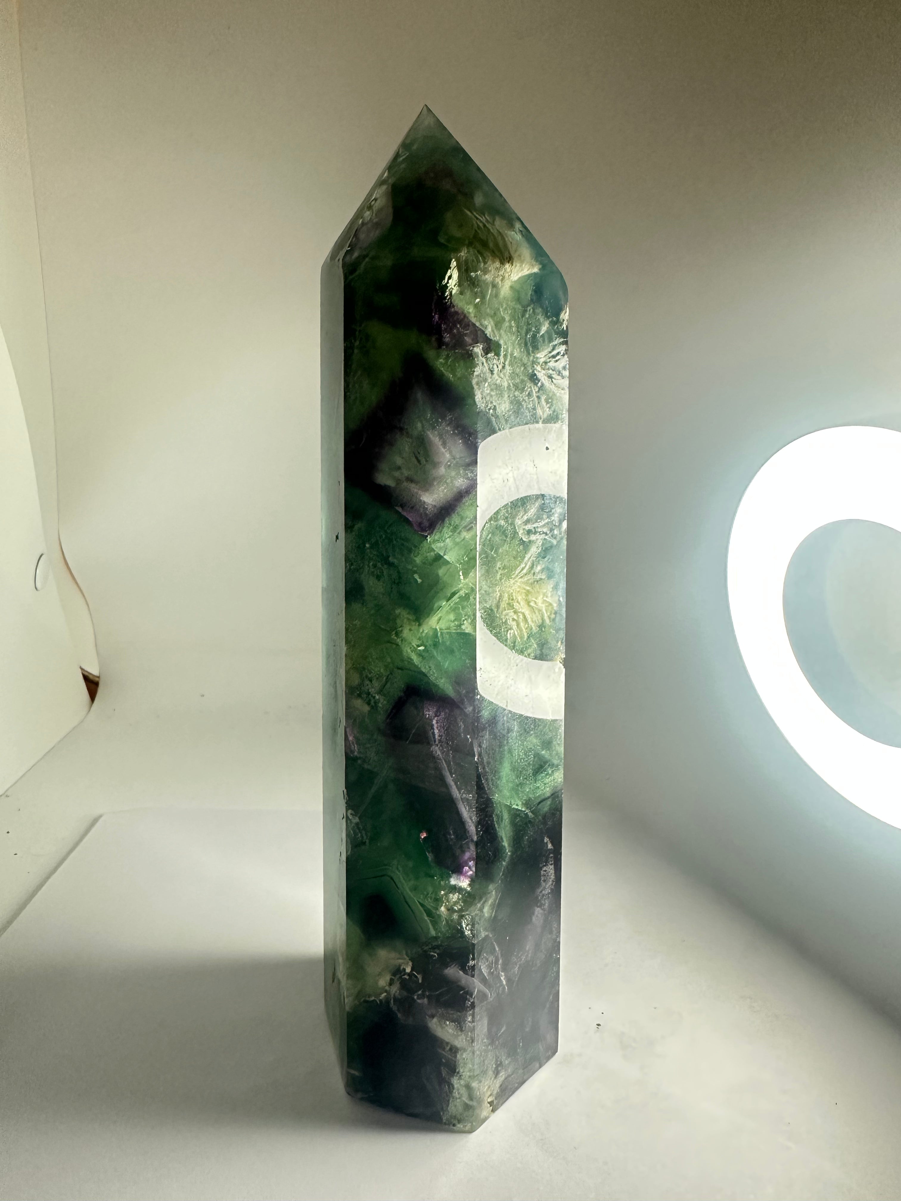 Blue Feather Fluorite Tower – 1.08kg