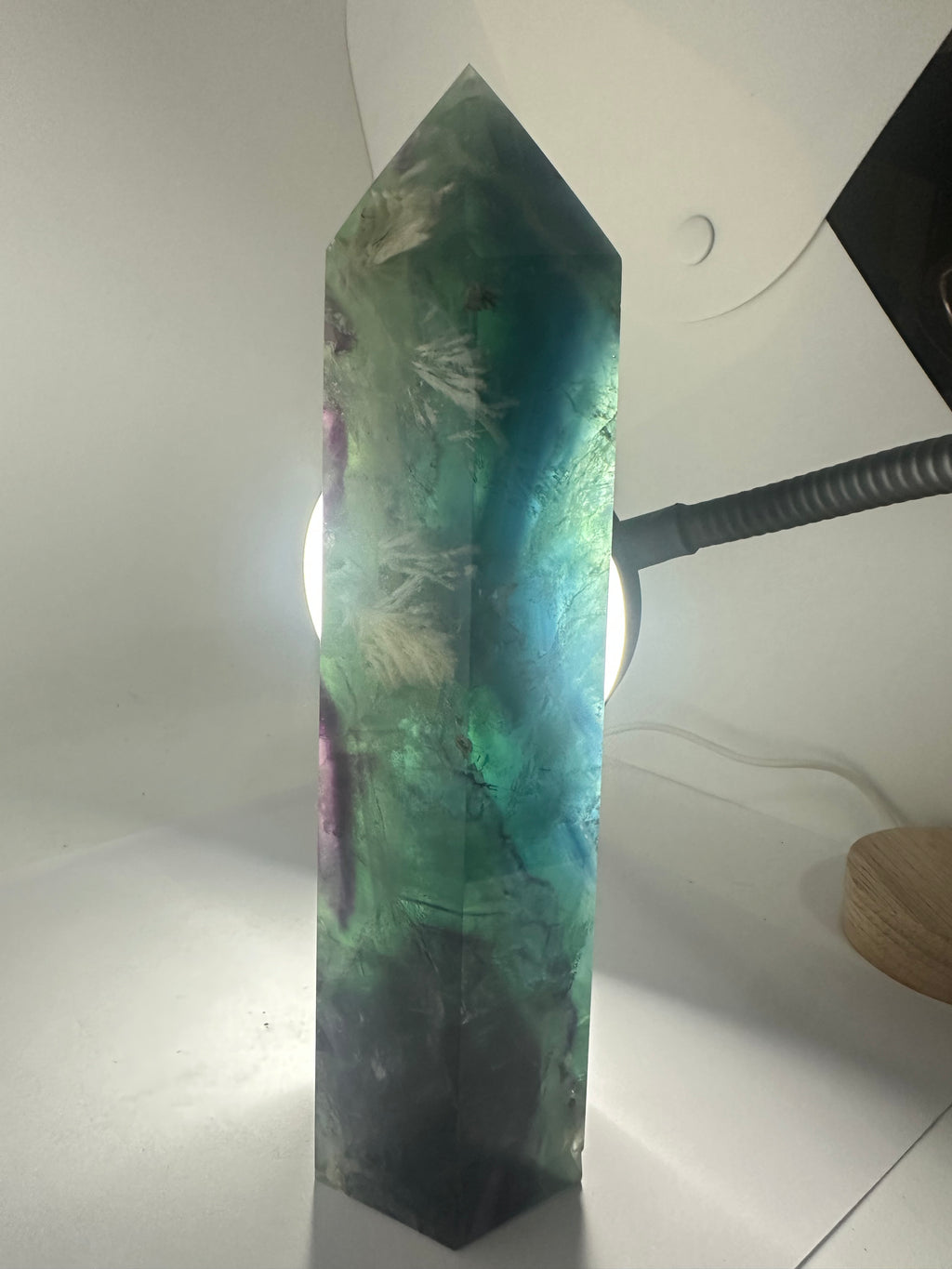 Blue Feather Fluorite Tower – 1.08kg