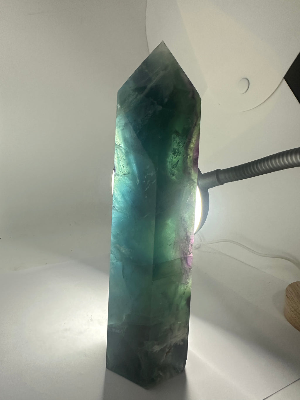 Blue Feather Fluorite Tower – 1.08kg