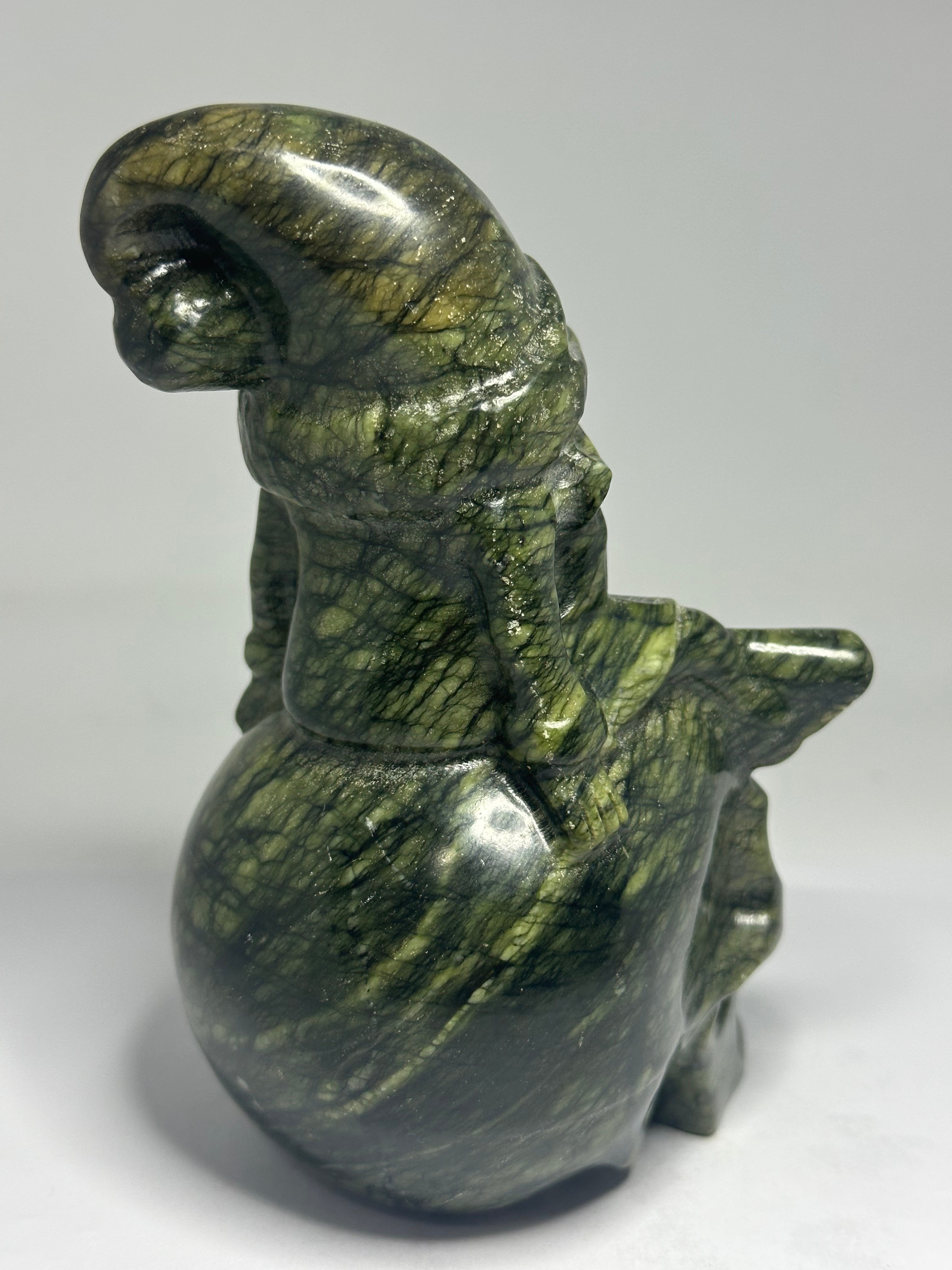 Green Jade Skull Gnome Carving – 1kg