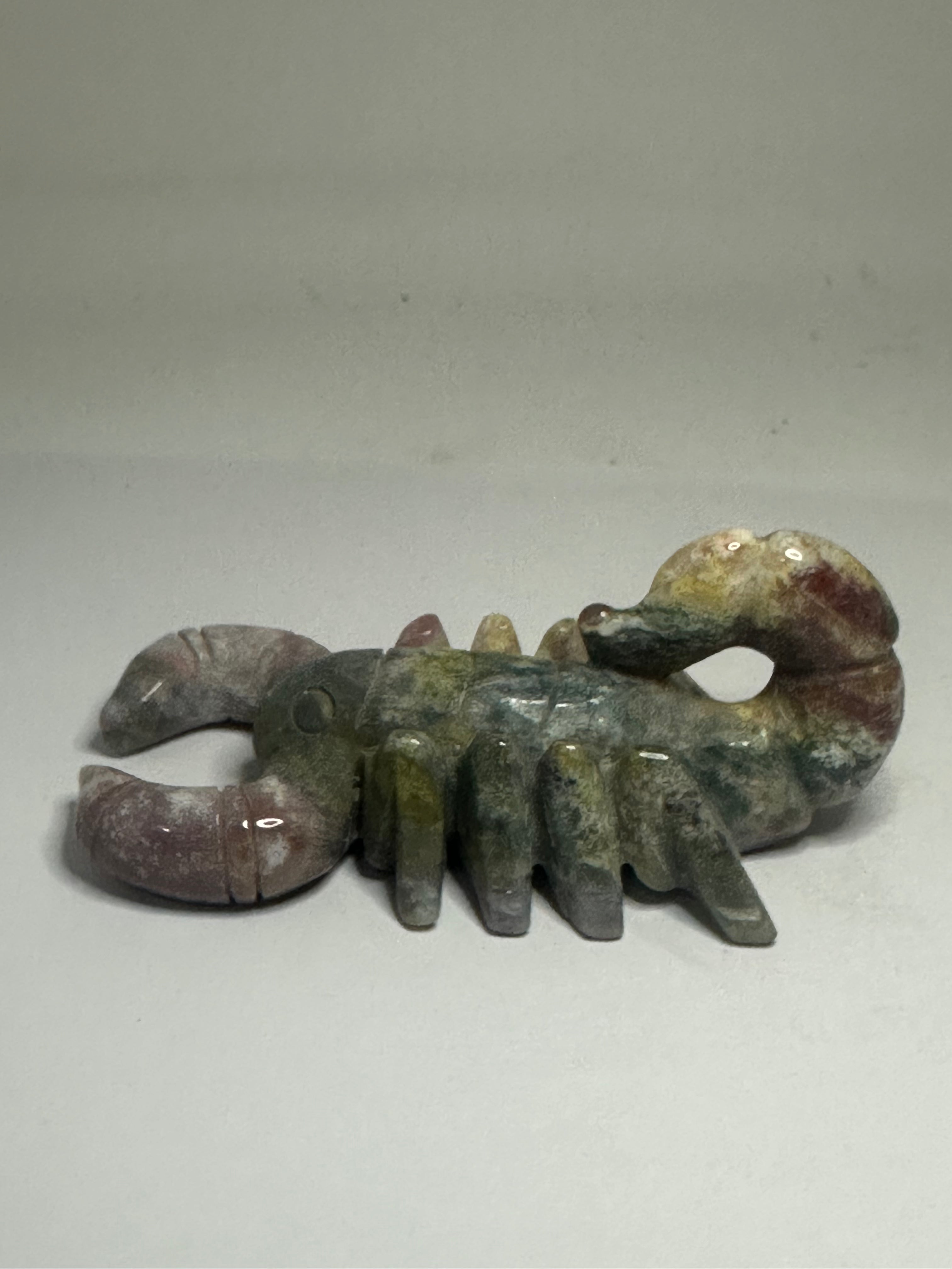 Ocean Jasper Scorpion Carving – 127g