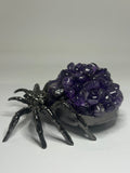 Amethyst Tumble Spider with Metal Body – 278g