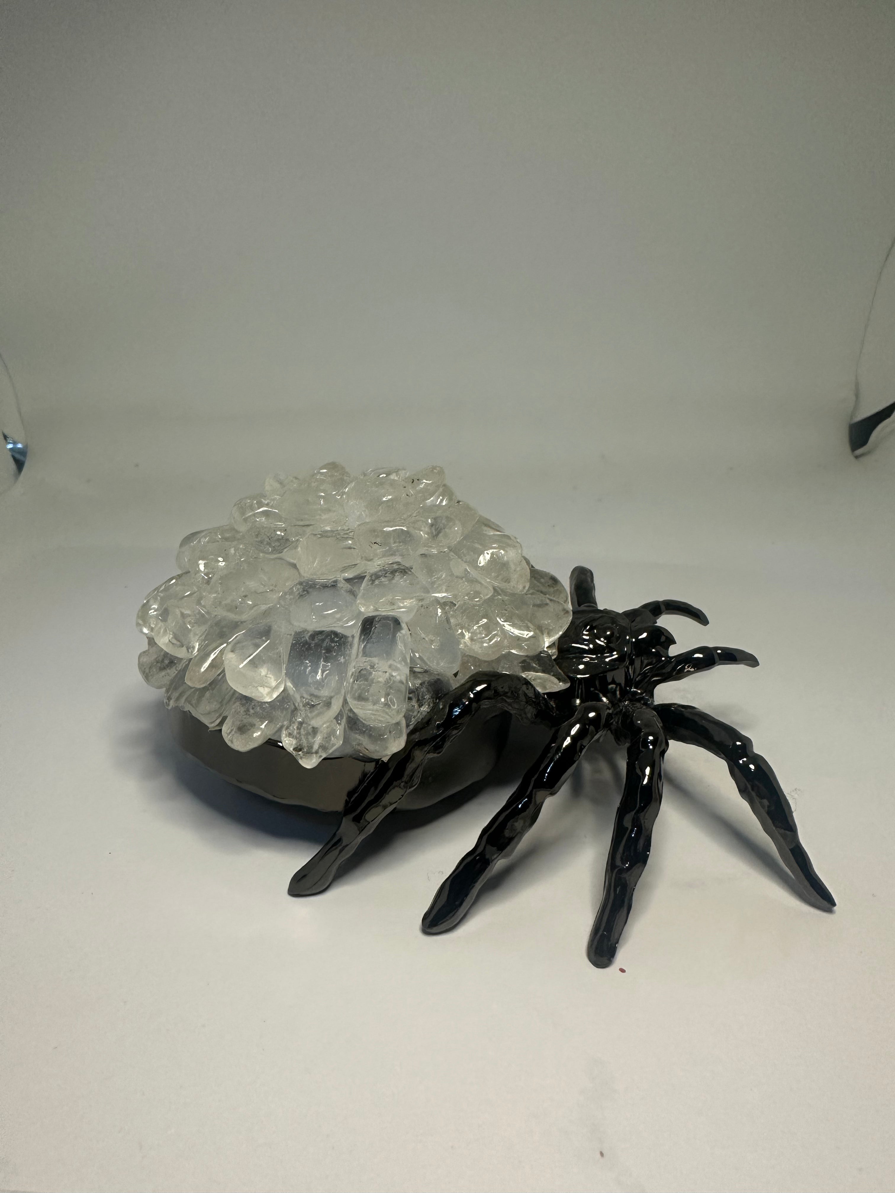 Clear Quartz Spider with Metal Body – 257g
