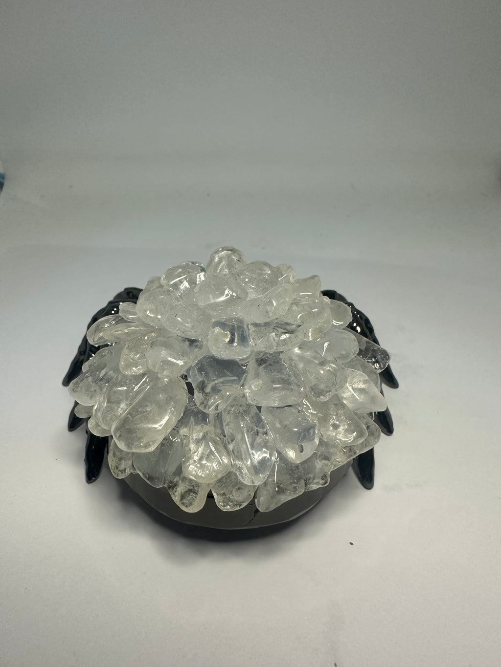 Clear Quartz Spider with Metal Body – 257g