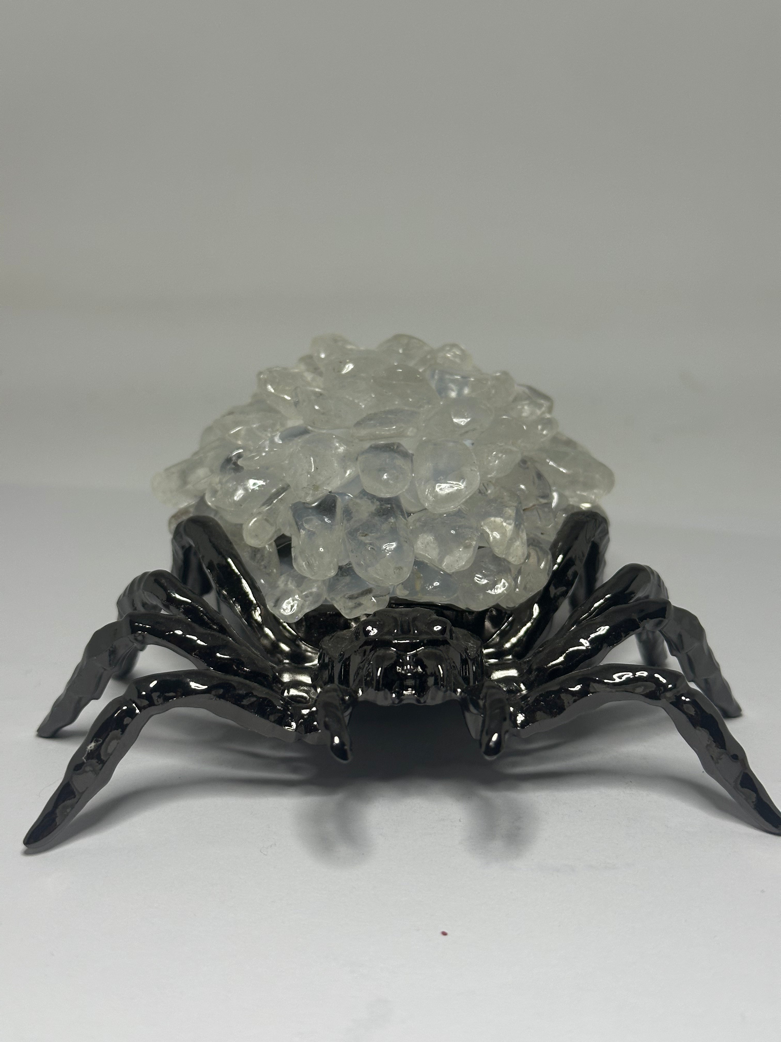 Clear Quartz Spider with Metal Body – 257g