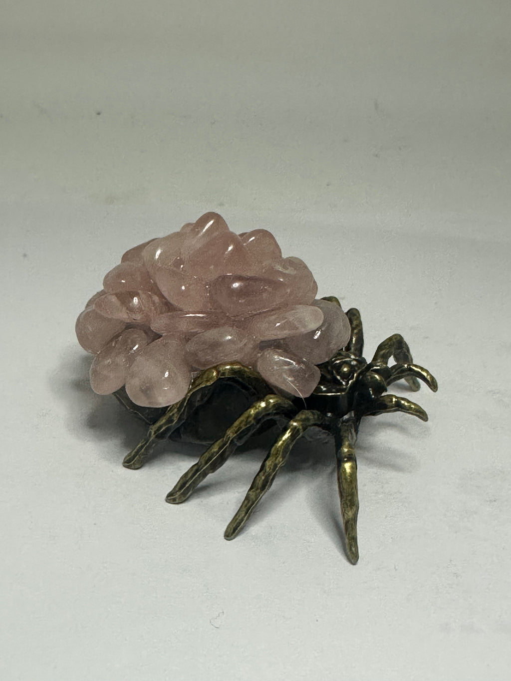 Rose Quartz Spider with Metal Body – 72g