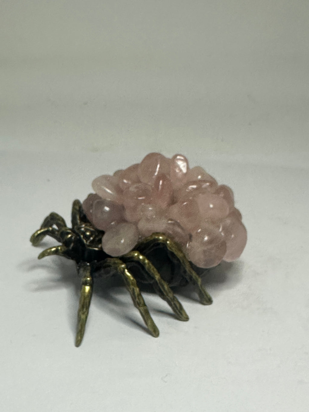 Rose Quartz Spider with Metal Body – 72g