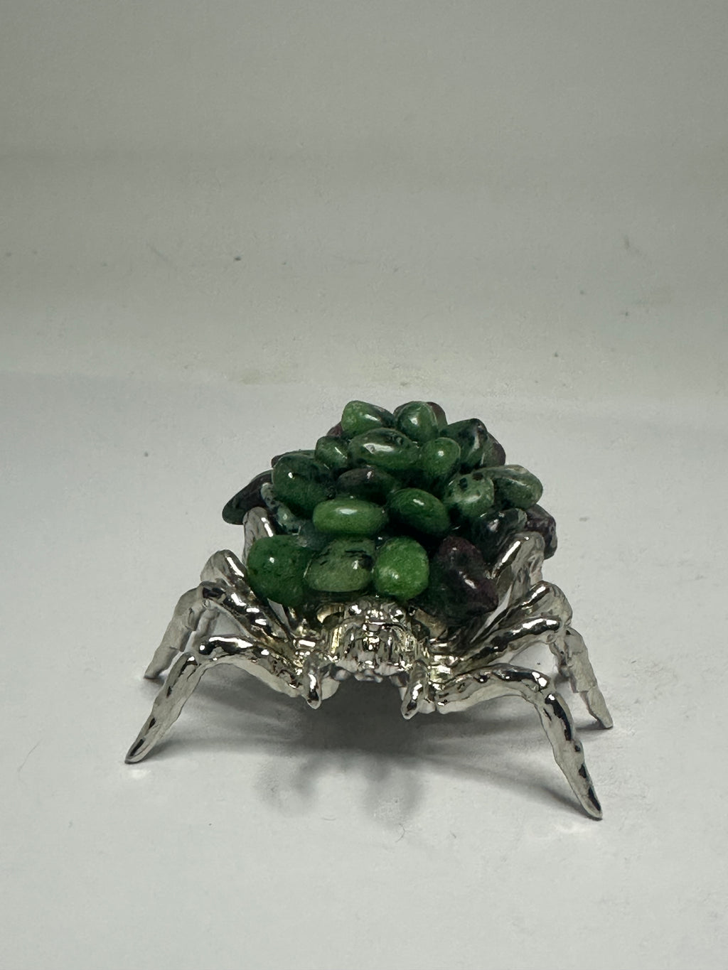 Ruby Zoisite Spider with Metal Body – 65g