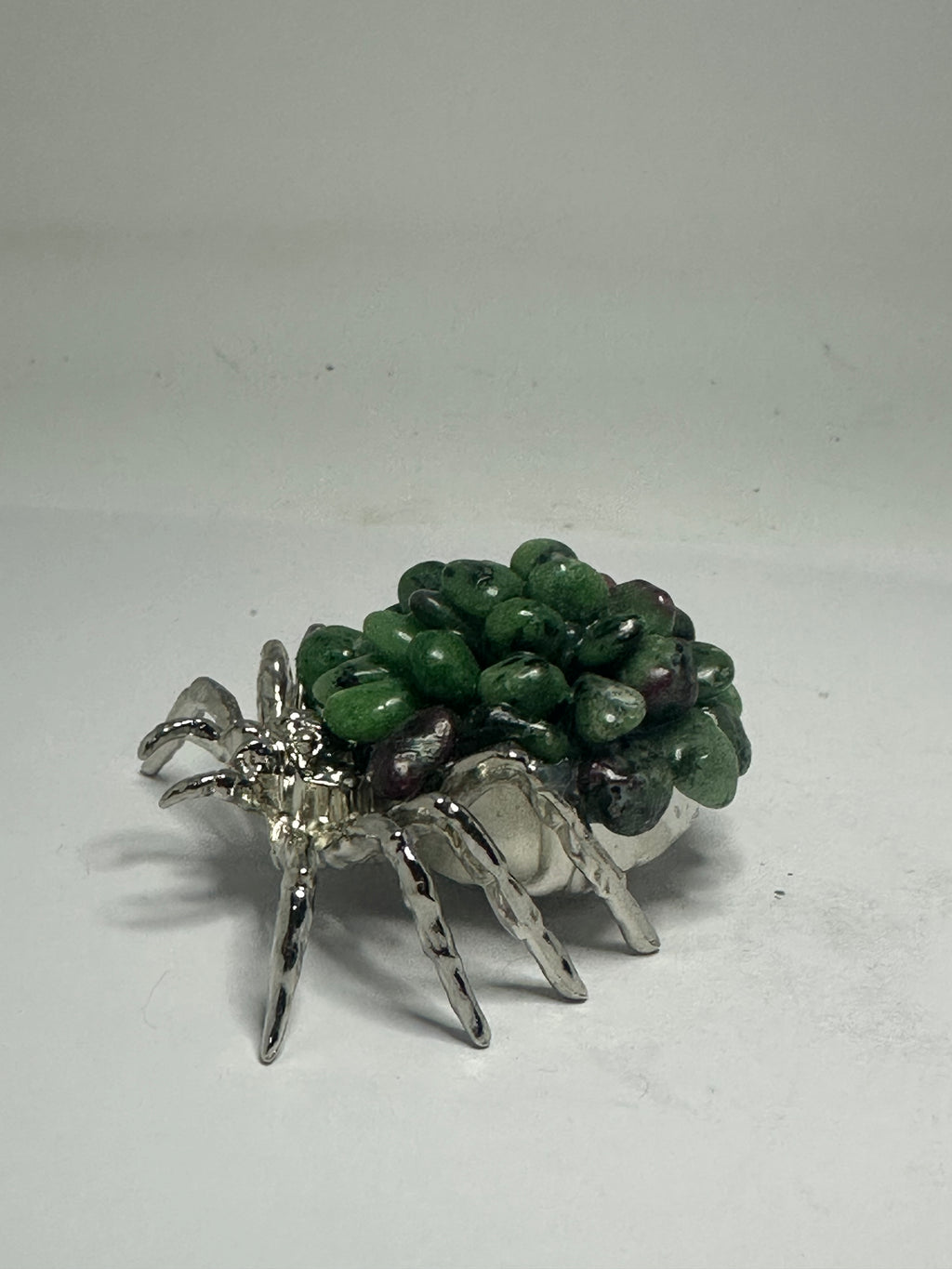 Ruby Zoisite Spider with Metal Body – 65g