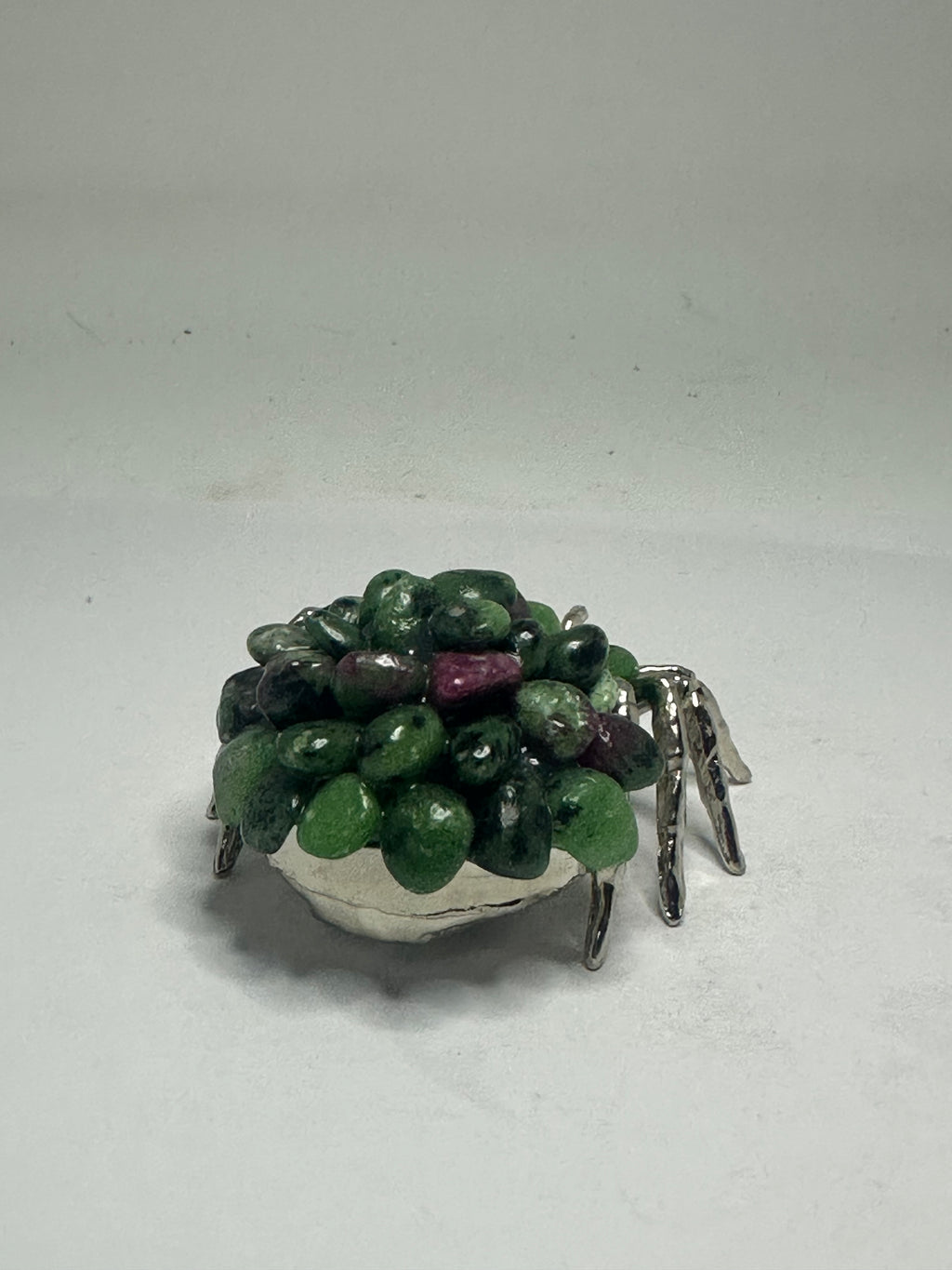 Ruby Zoisite Spider with Metal Body – 65g