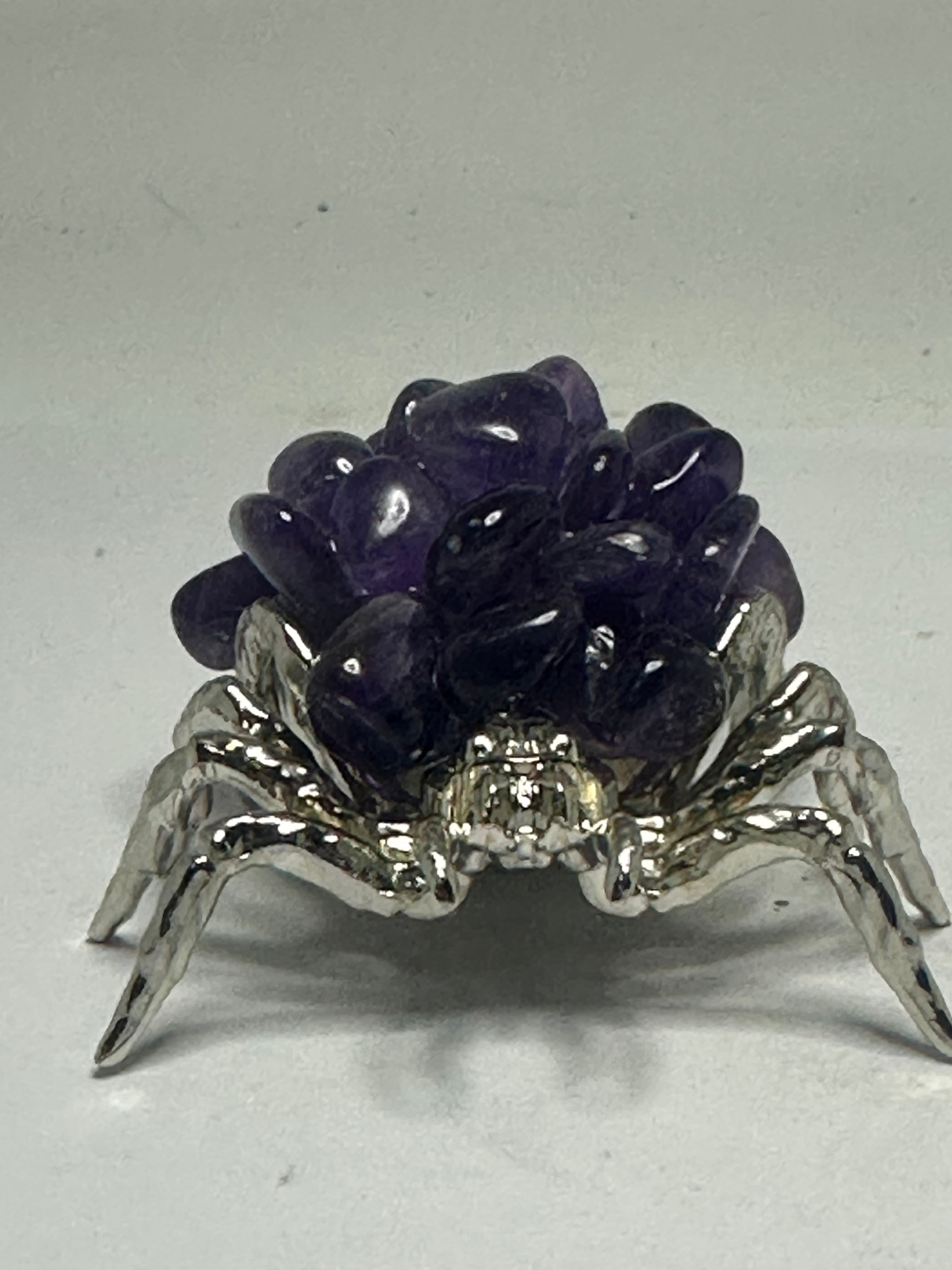 Amethyst Spider with Metal Body – 65g