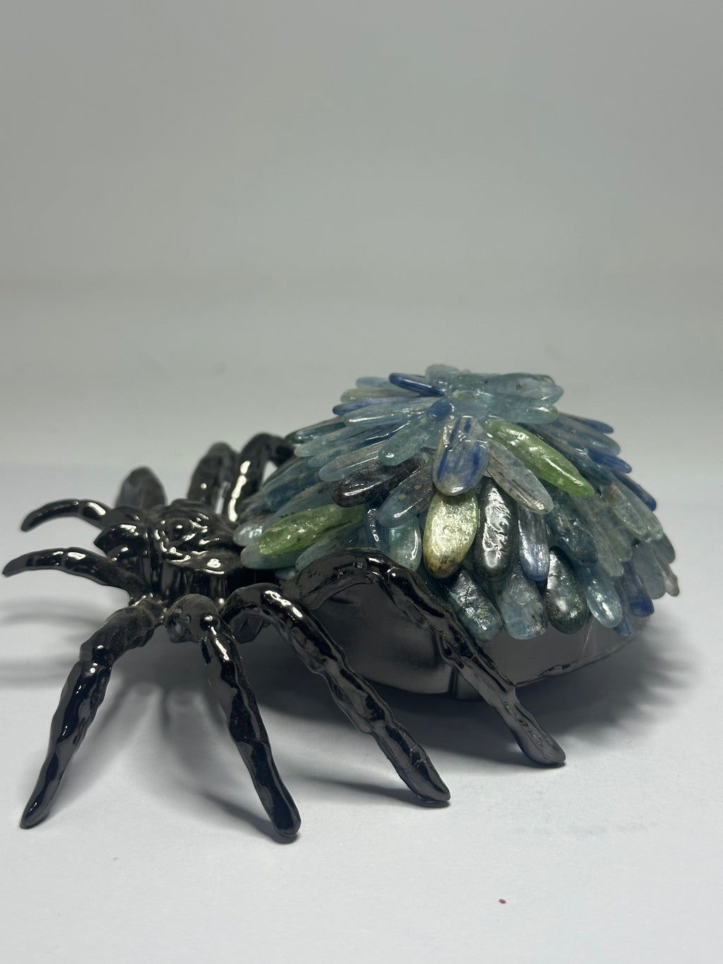 Blue Kyanite Spider with Metal Body – 218g