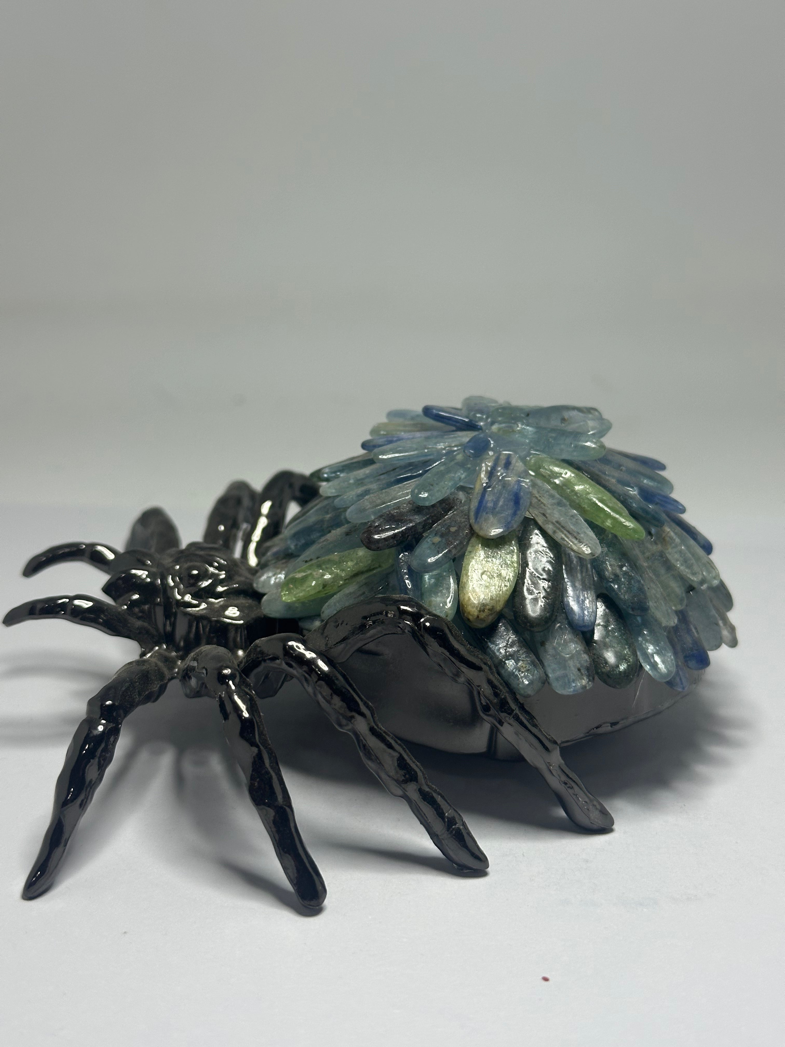 Blue Kyanite Spider with Metal Body – 218g