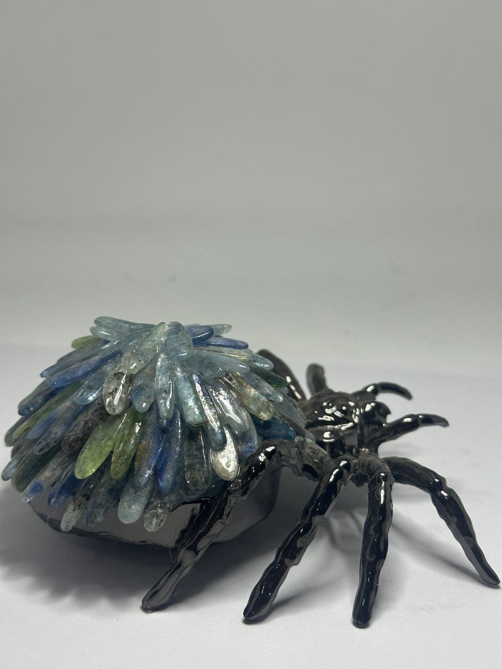 Blue Kyanite Spider with Metal Body – 218g