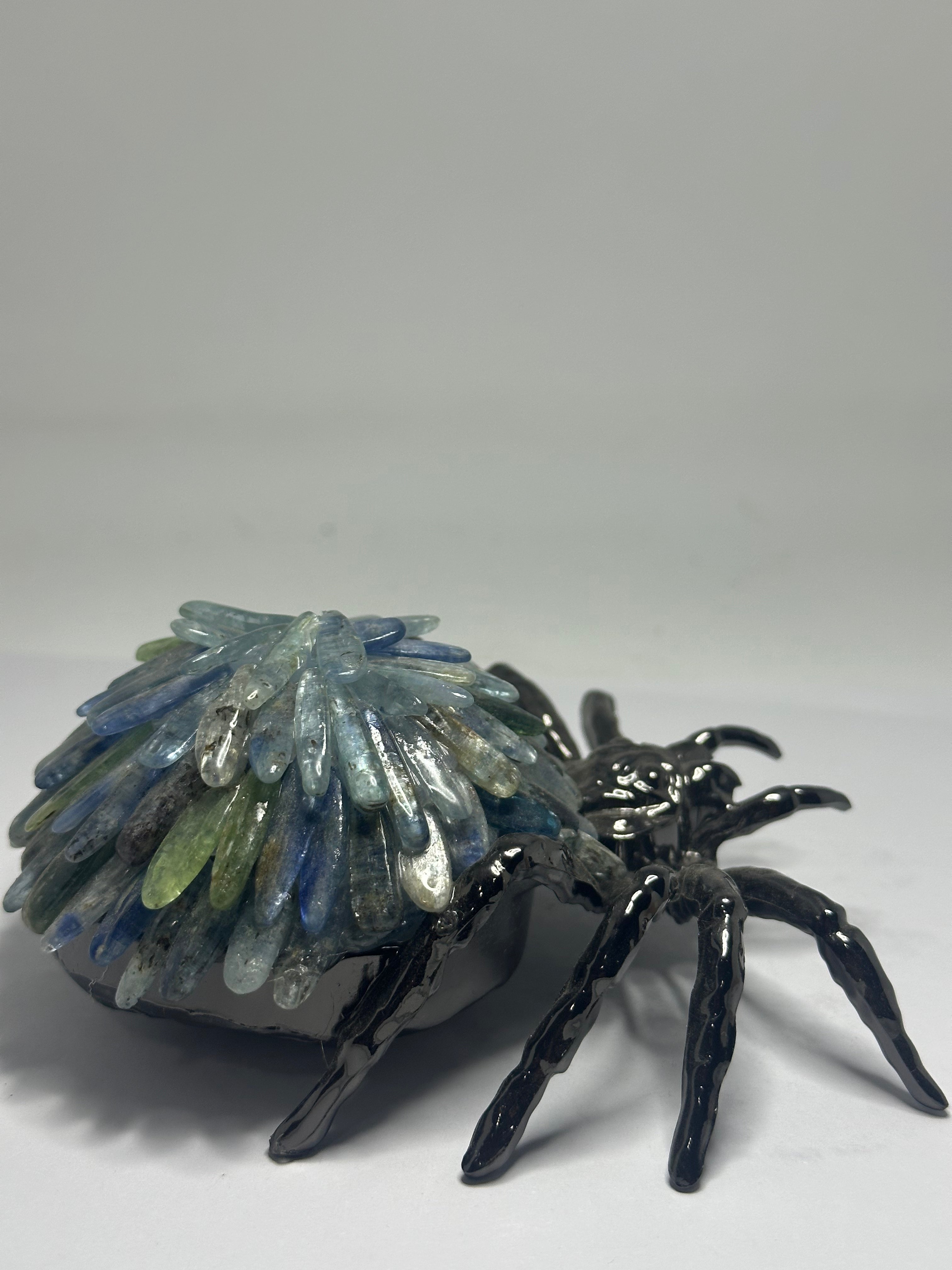 Blue Kyanite Spider with Metal Body – 218g