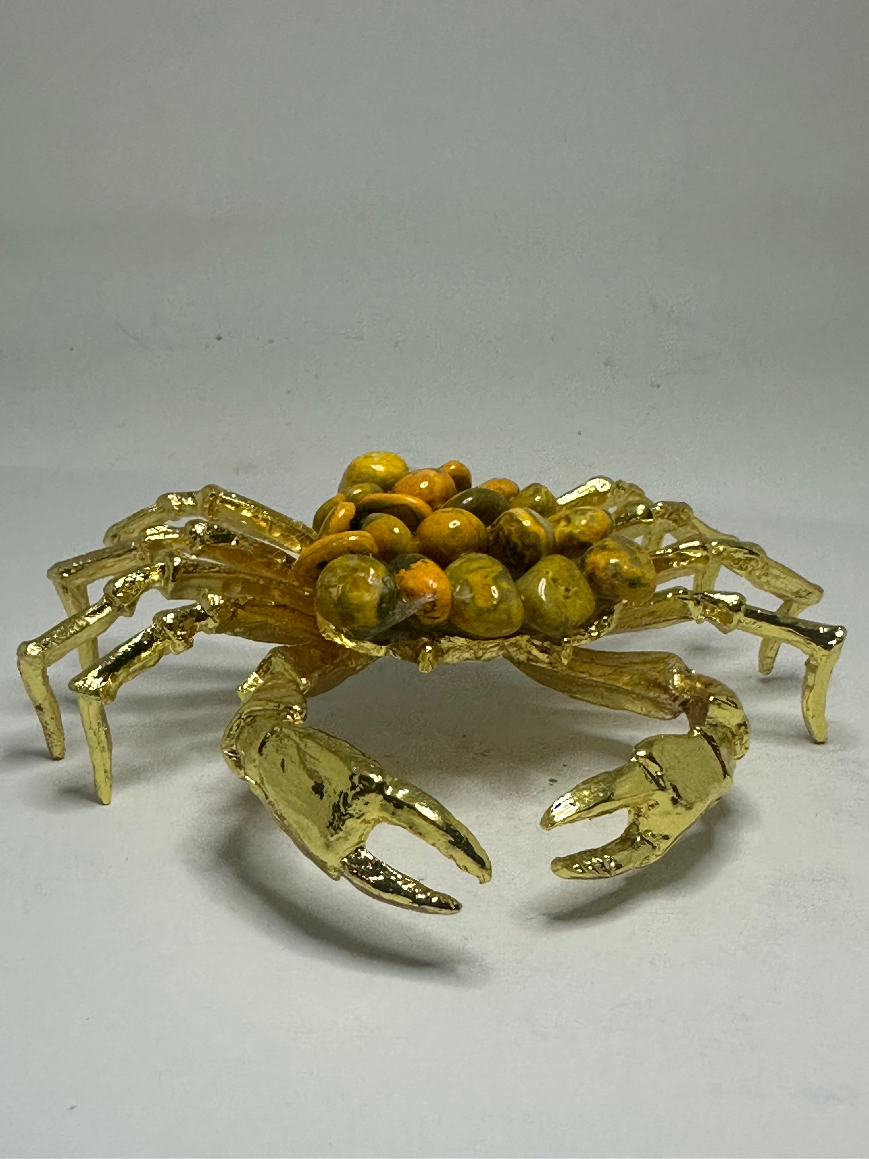 Bumblebee Jasper Crab with Metal Body – 145g