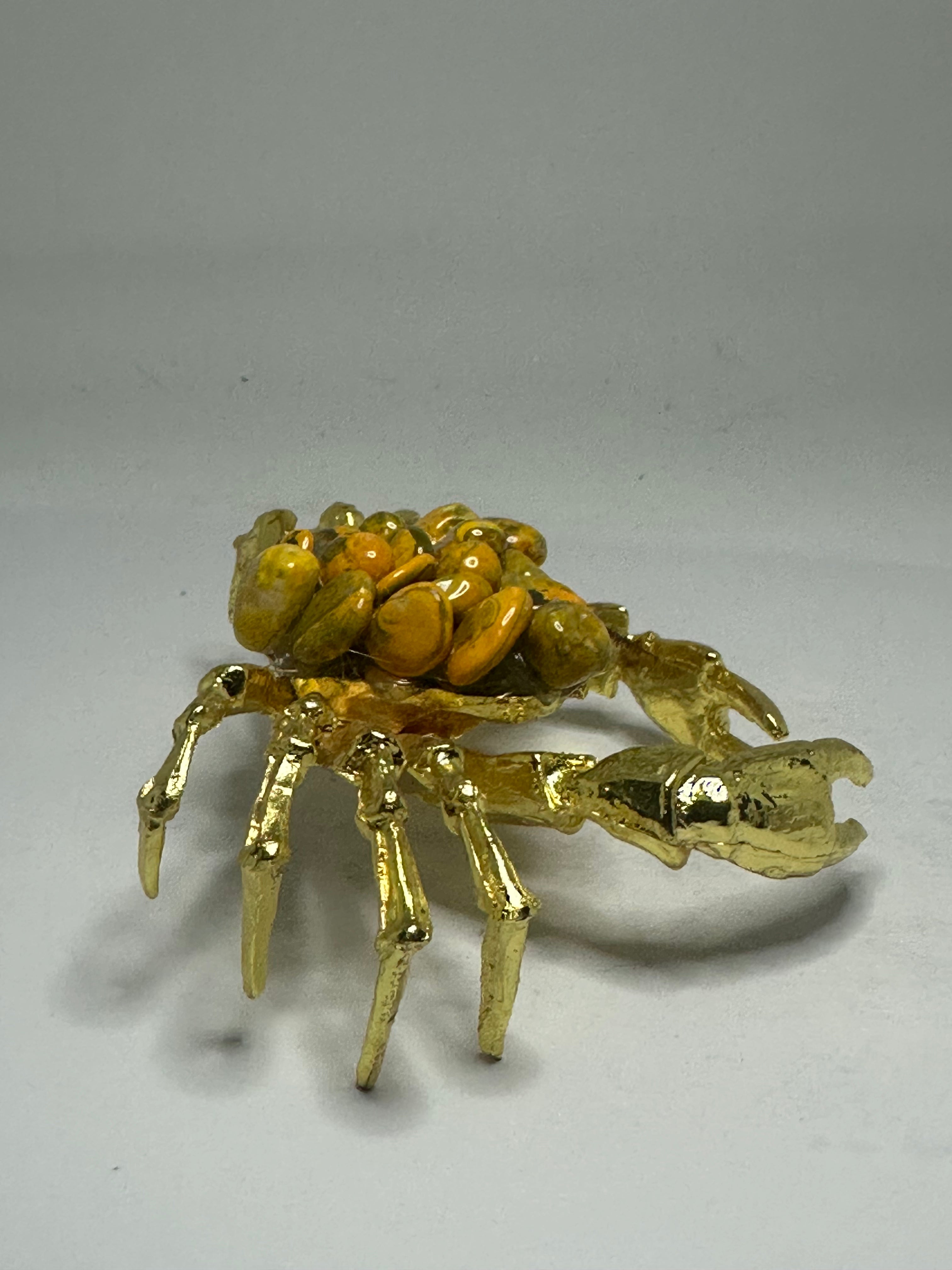 Bumblebee Jasper Crab with Metal Body – 145g
