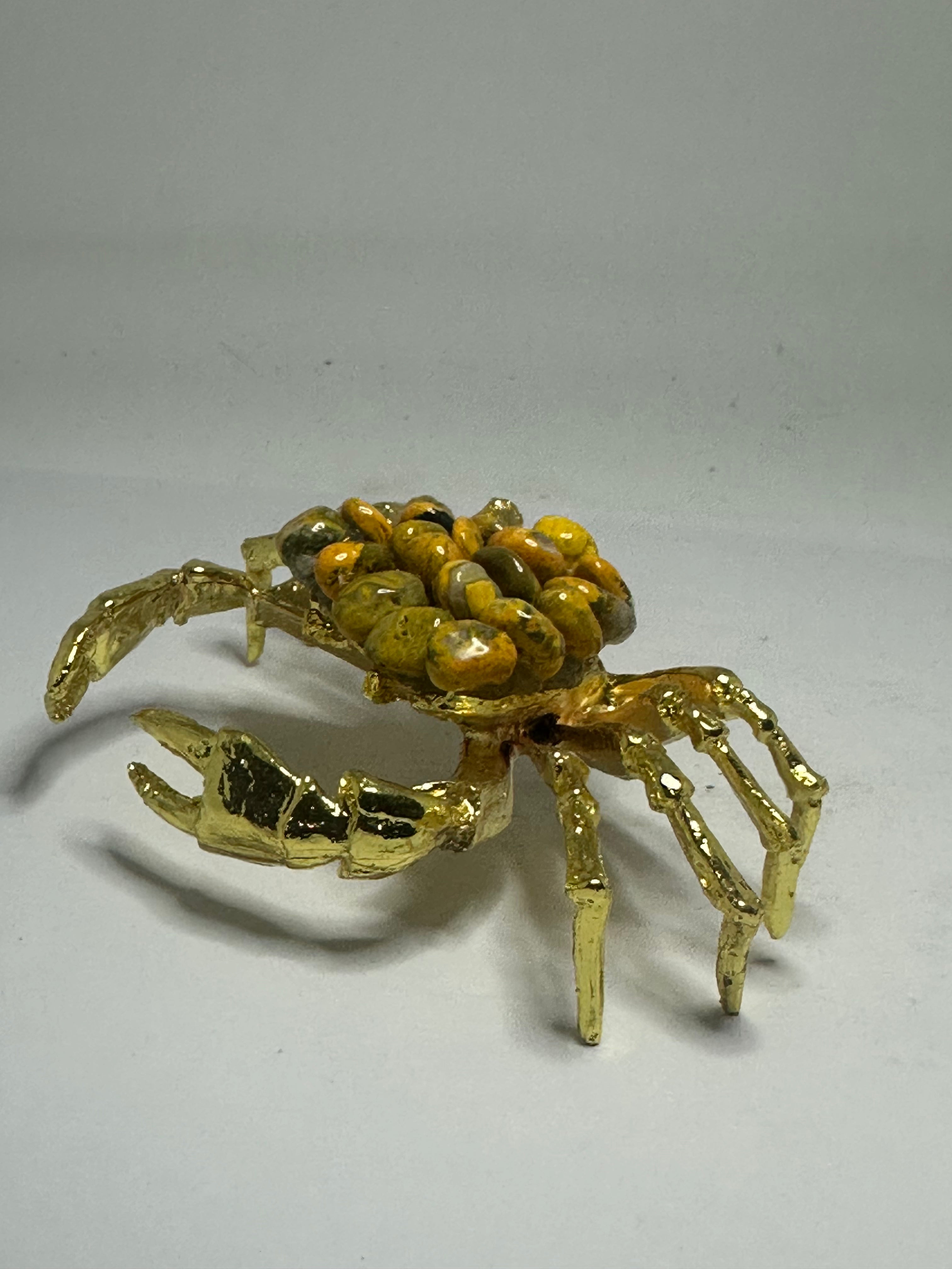 Bumblebee Jasper Crab with Metal Body – 145g