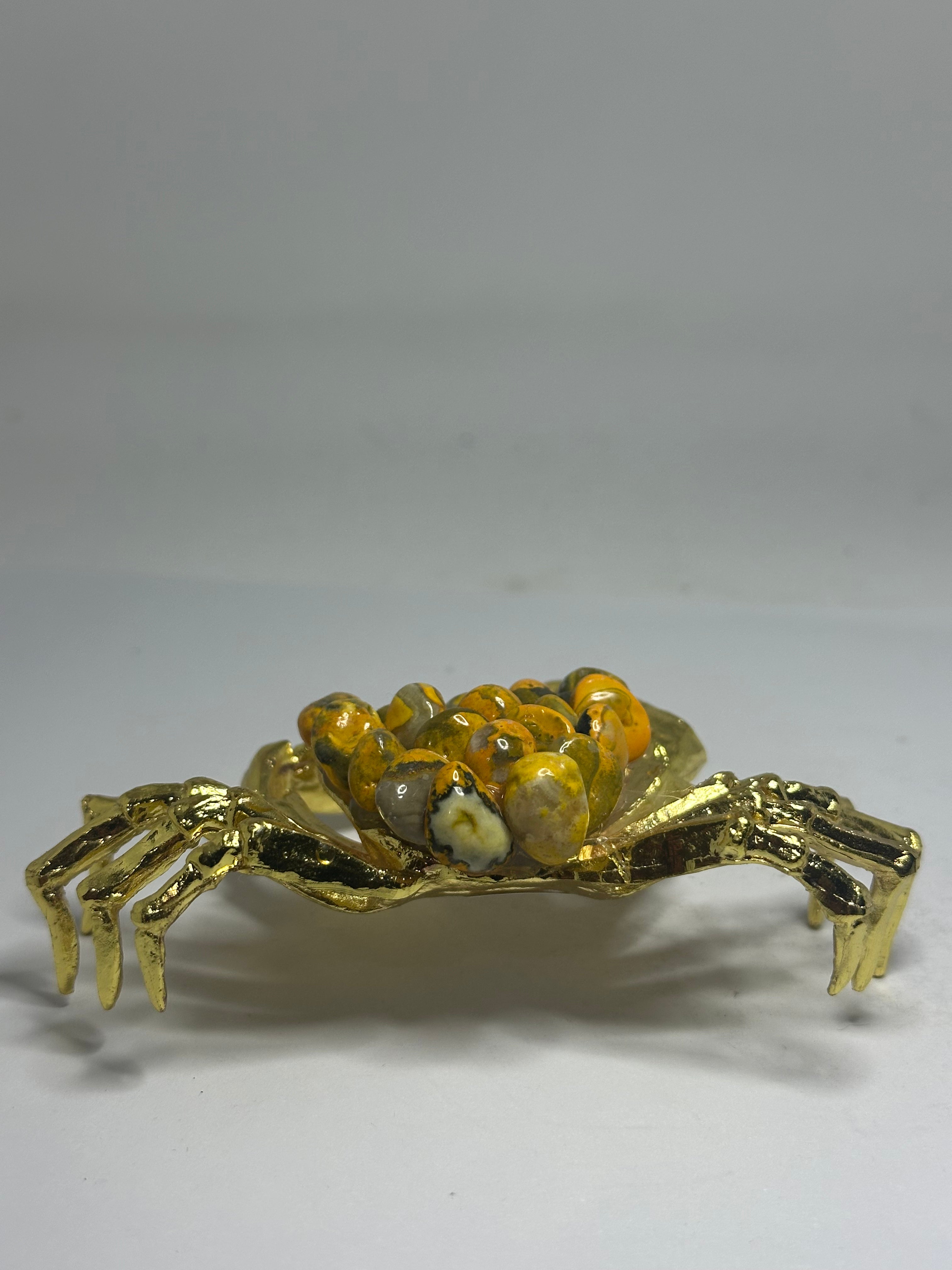 Bumblebee Jasper Crab with Metal Body – 145g