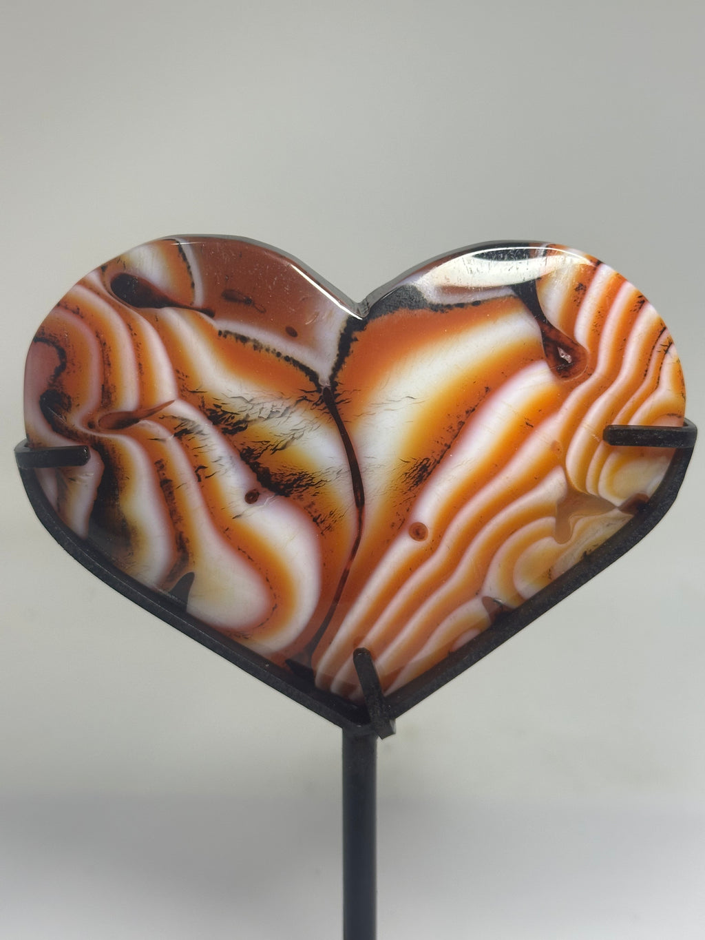 Sardonyx Heart on Custom Stand – 376g