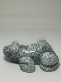 Moss Agate Frog Carving – 256g