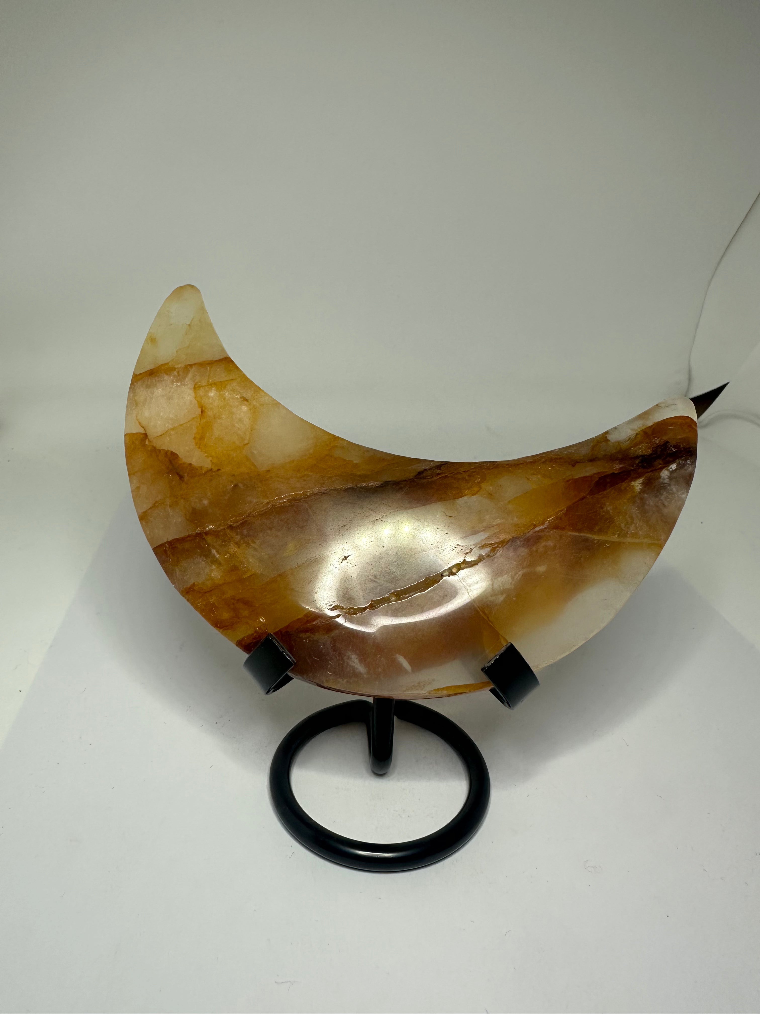 Golden Healer Moon Carving – 242g