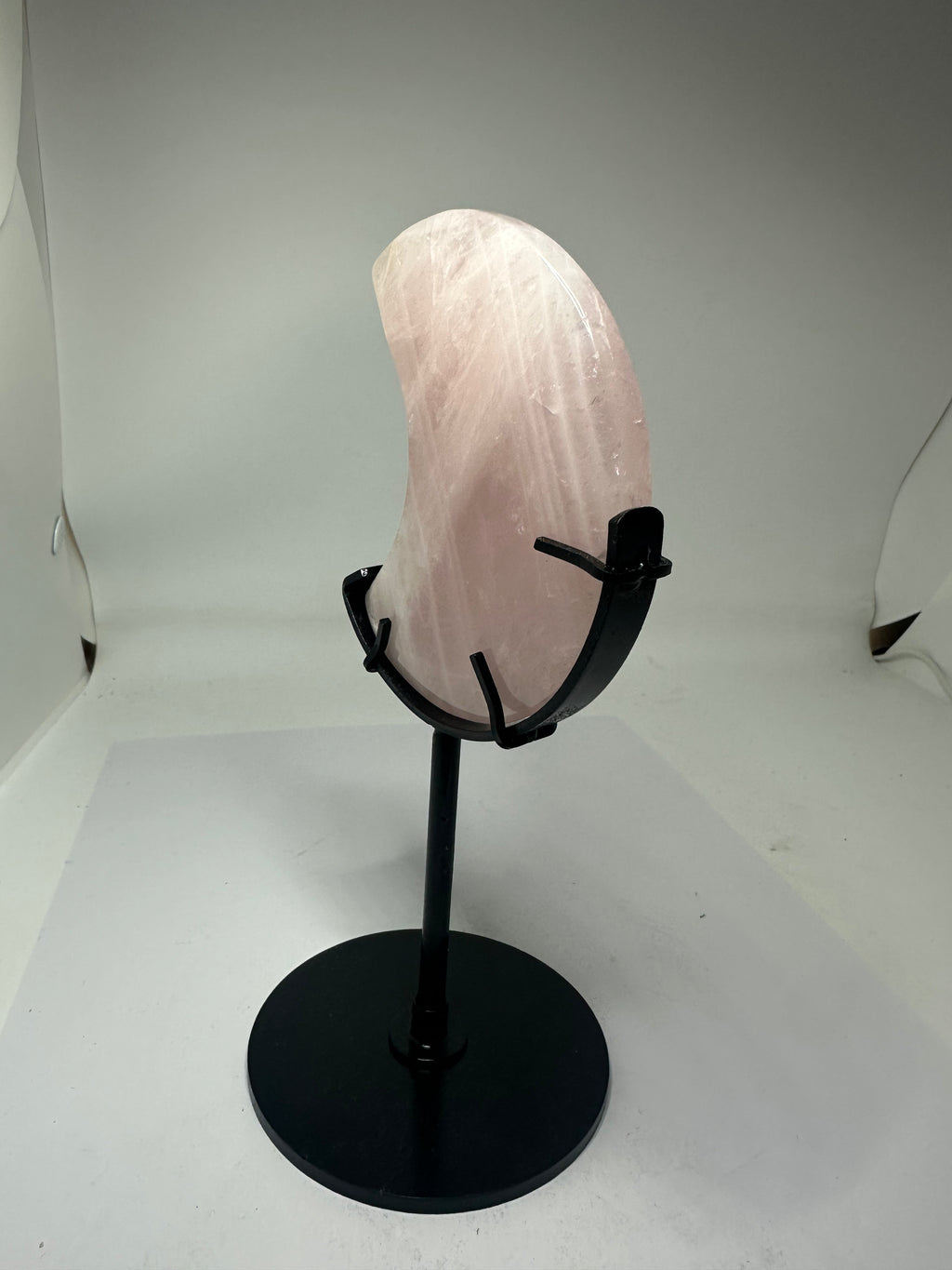 Rose Quartz Moon with Stand – 332g