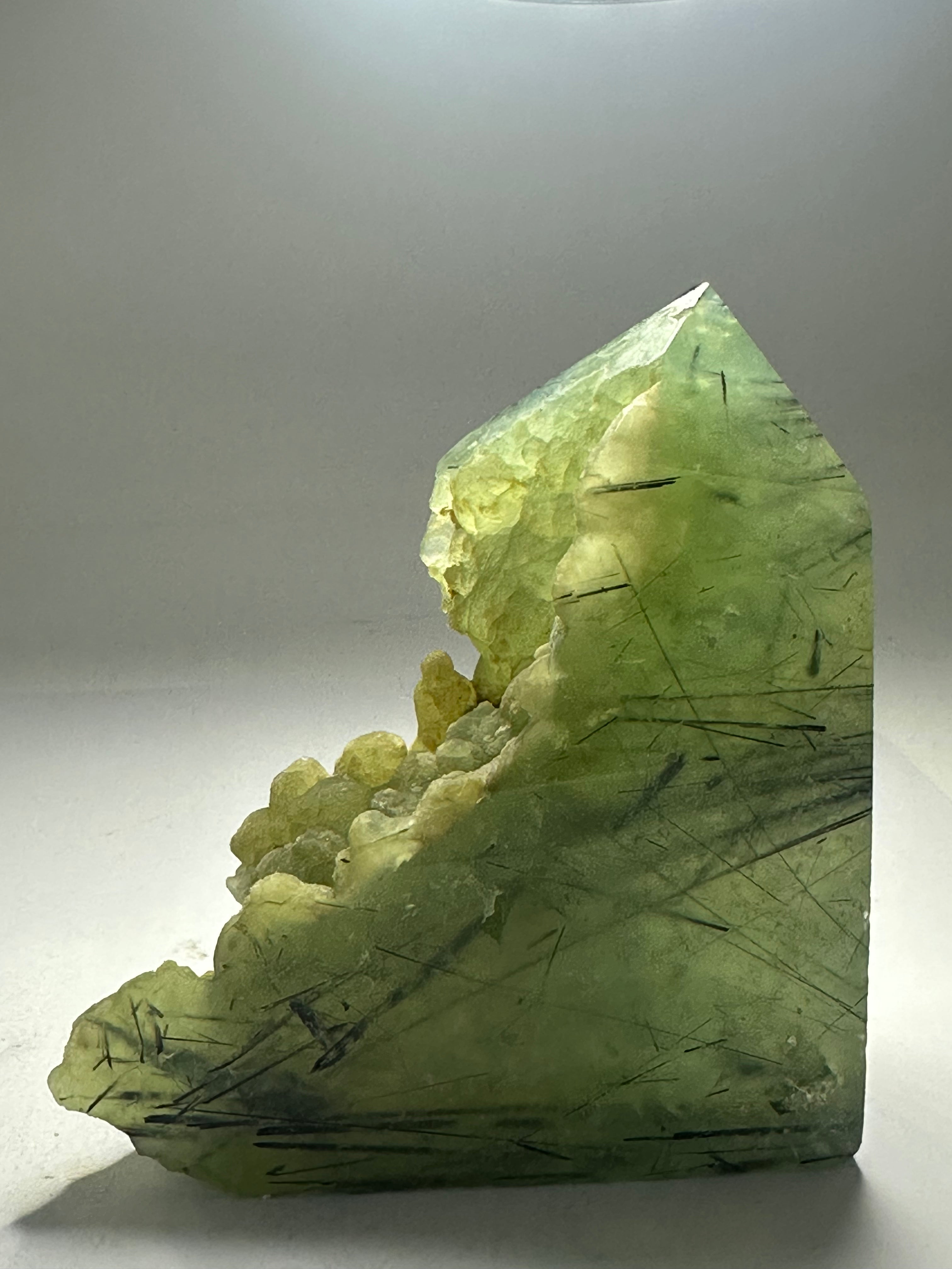 Prehnite Tower with Large Druzy – 340g