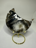 Volcanic Agate Moon with Druzy – 274g