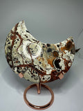 Money Agate Moon with Druzy – 384g