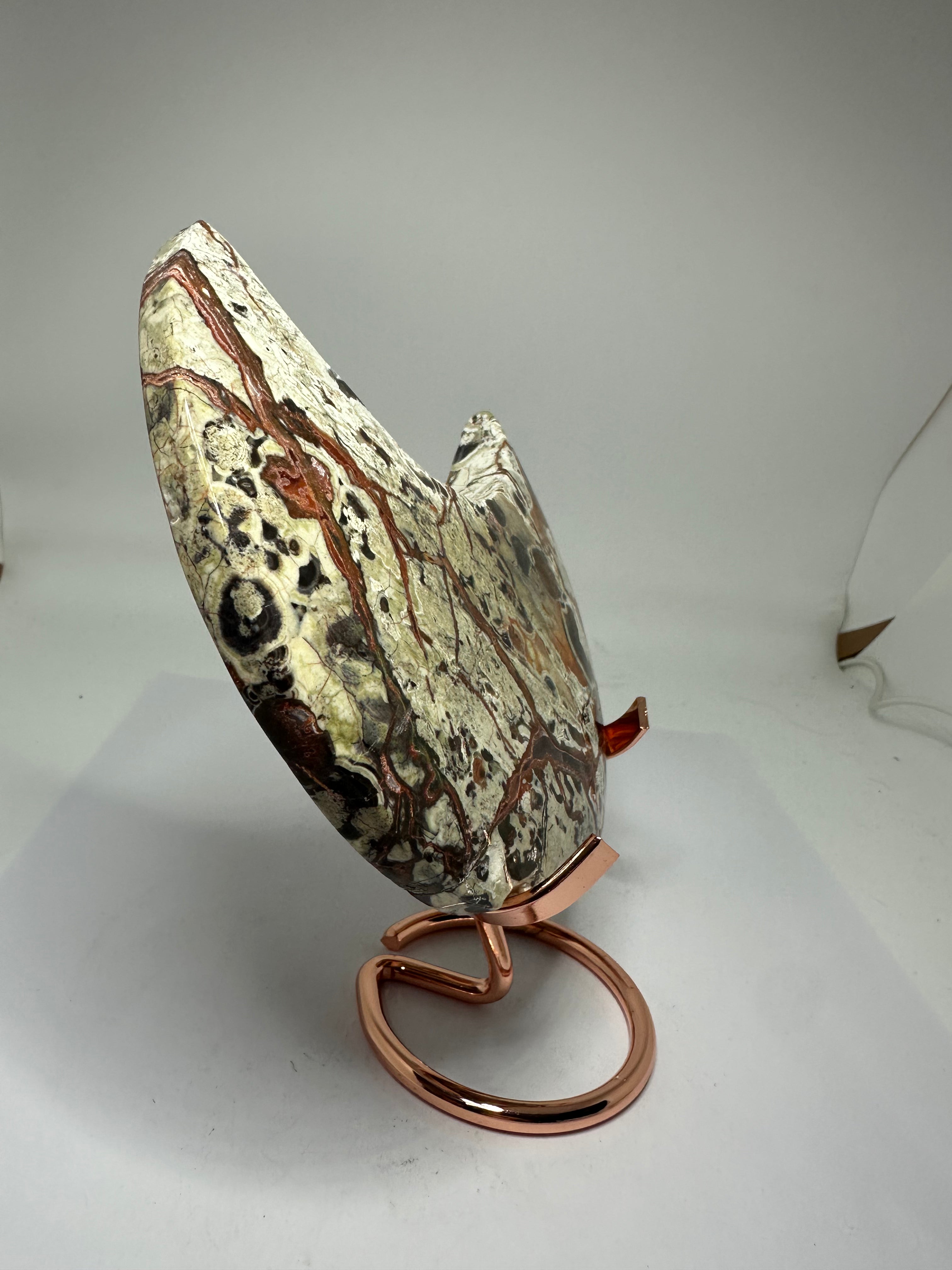 Money Agate Moon with Druzy – 384g