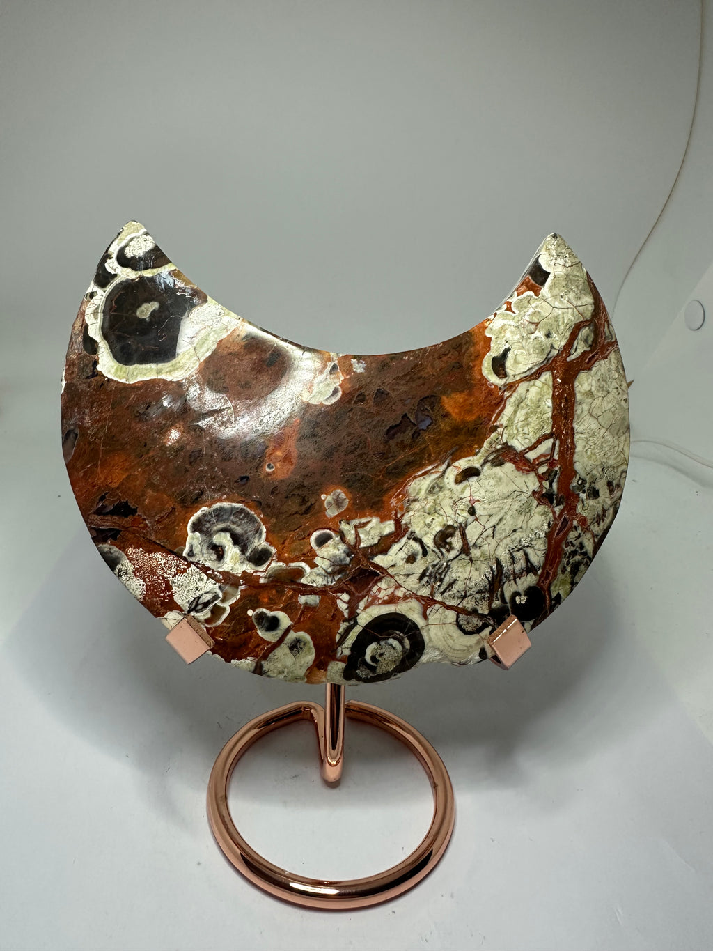 Money Agate Moon with Druzy – 384g