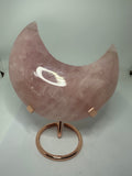Rose Quartz Moon Carving – 499g