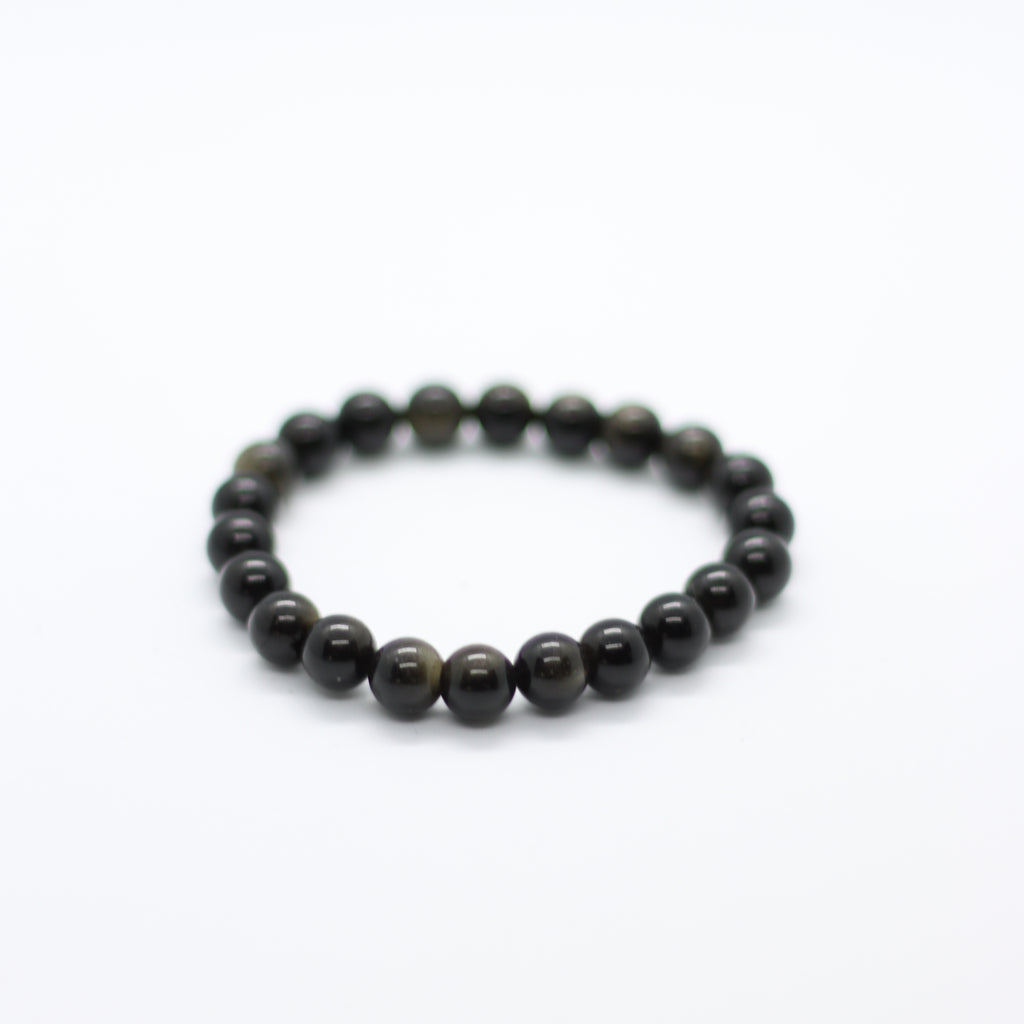 Gold Obsidian Bracelet – 8mm