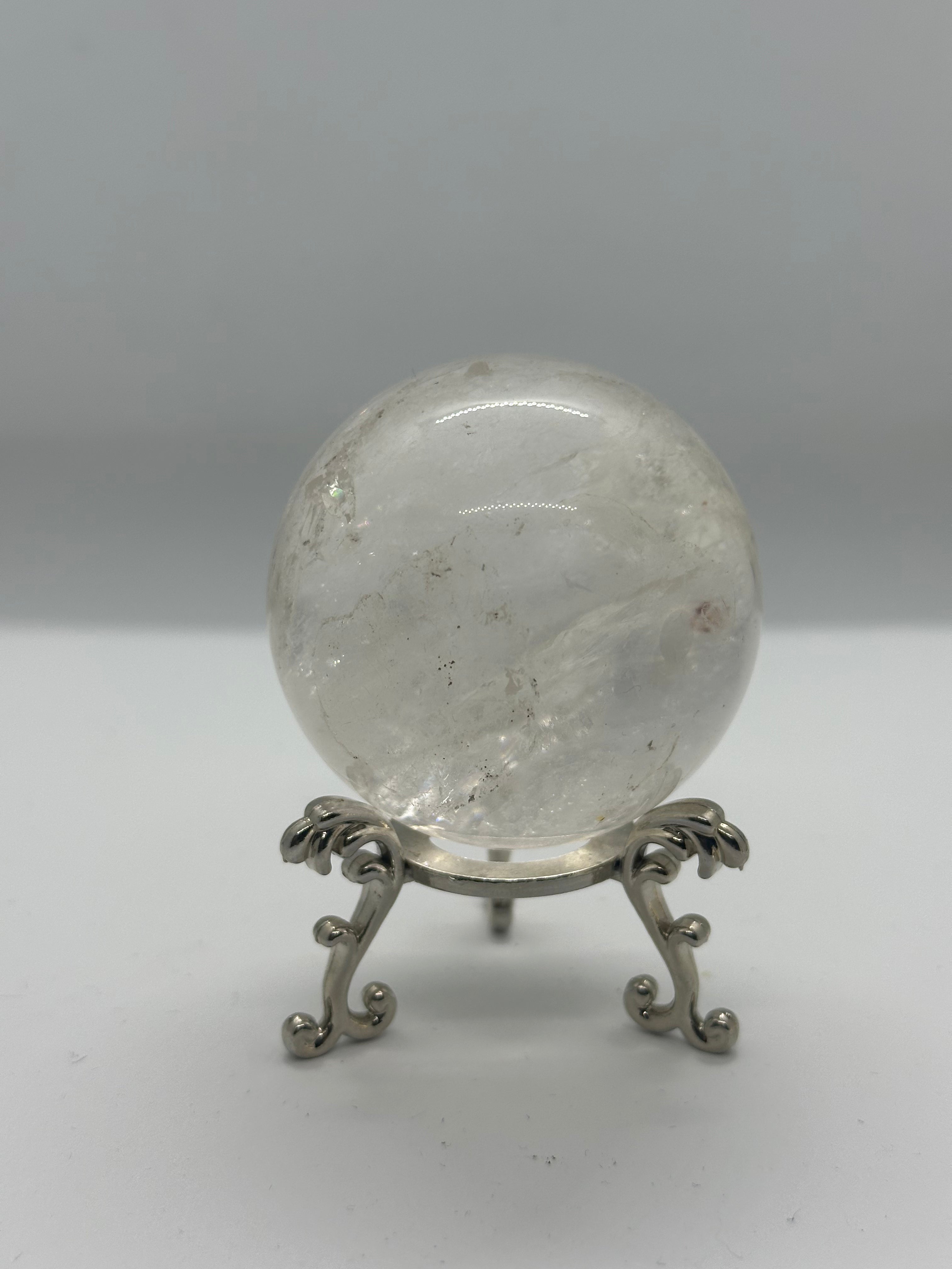 High Grade Clear Quartz Sphere – 57mm / 247g