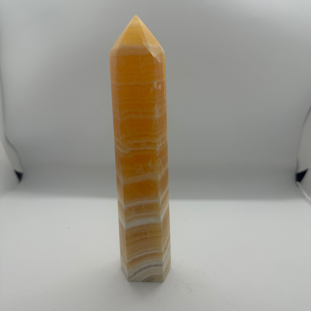 Orange Calcite Tower – 195mm / 624g
