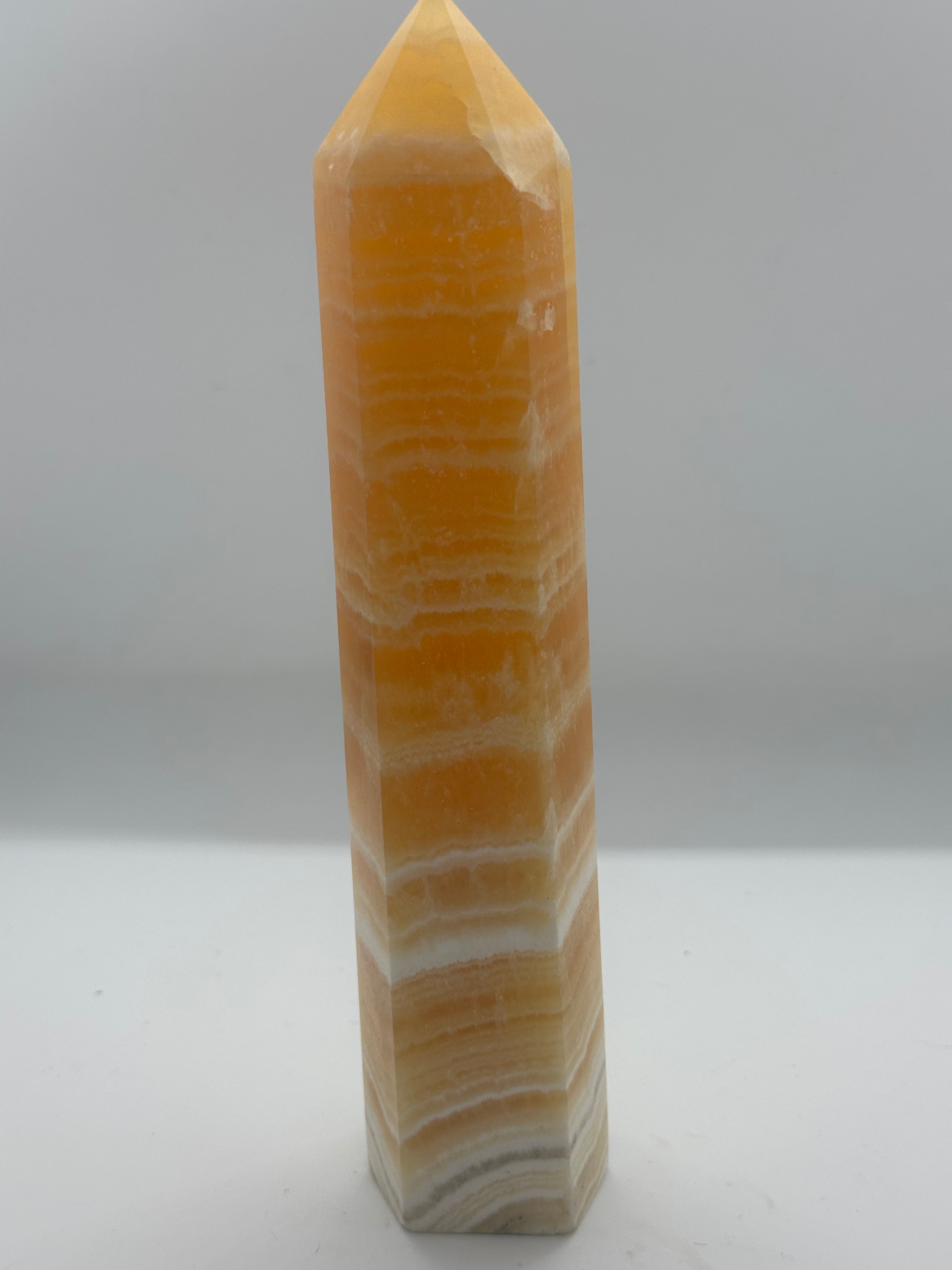 Orange Calcite Tower – 195mm / 624g