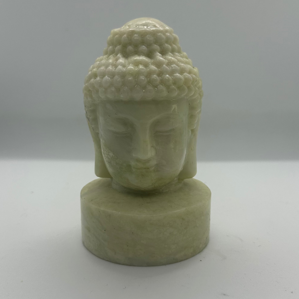 Lemon Jade Buddha Head – 120mm / 741g