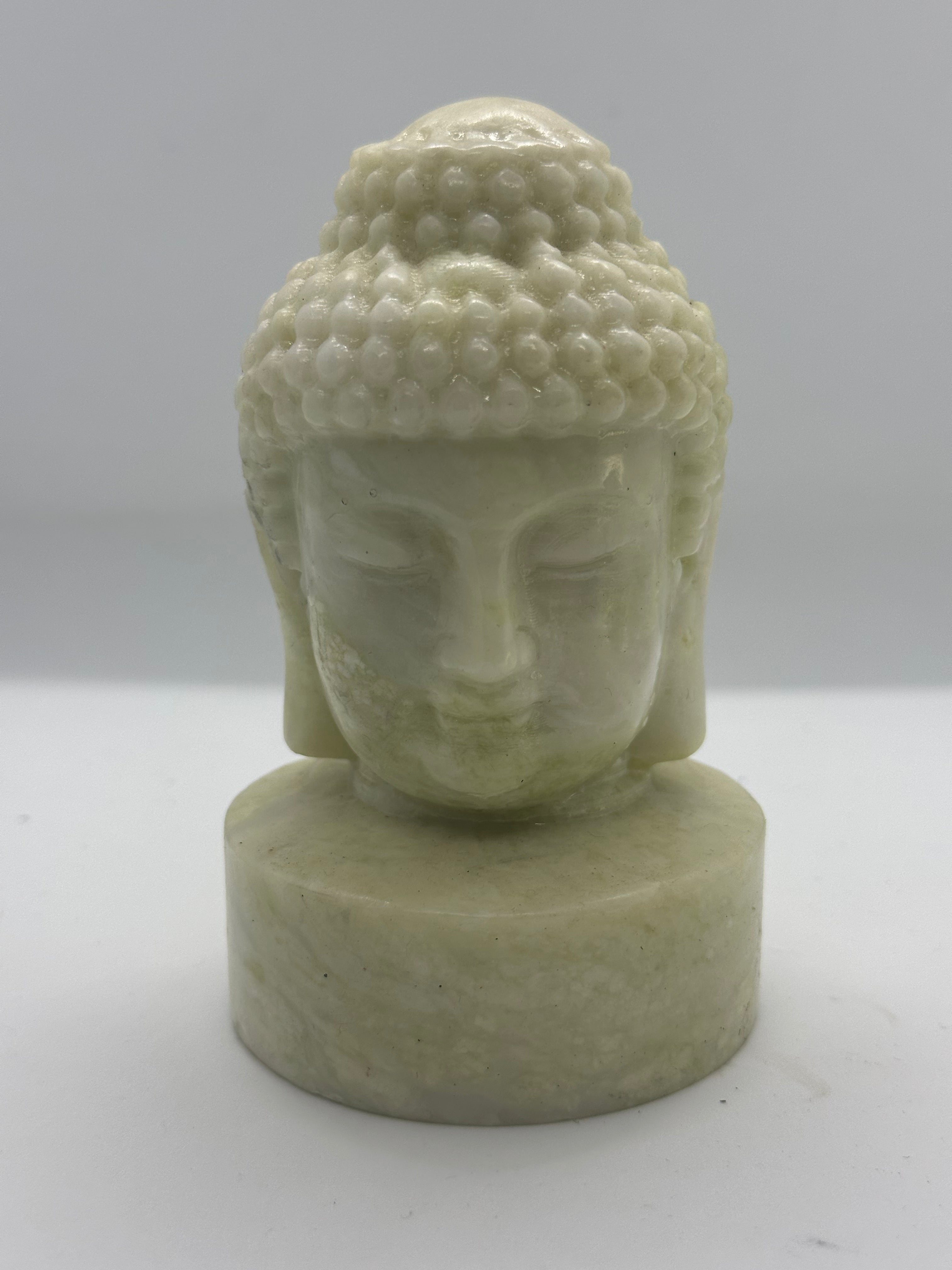 Lemon Jade Buddha Head – 120mm / 741g