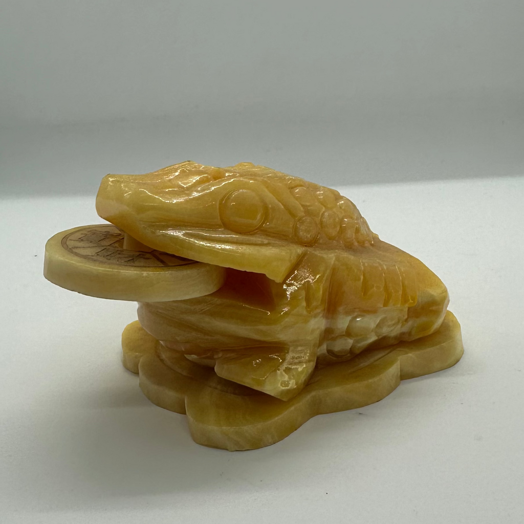 Orange Calcite Money Toad – 572g