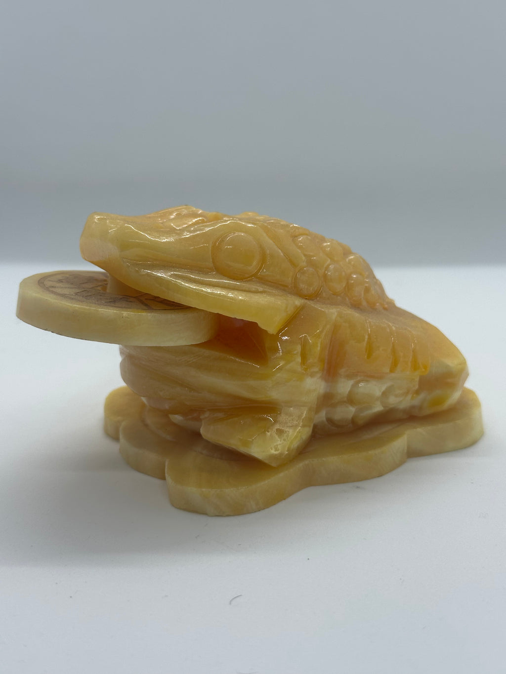 Orange Calcite Money Toad – 572g