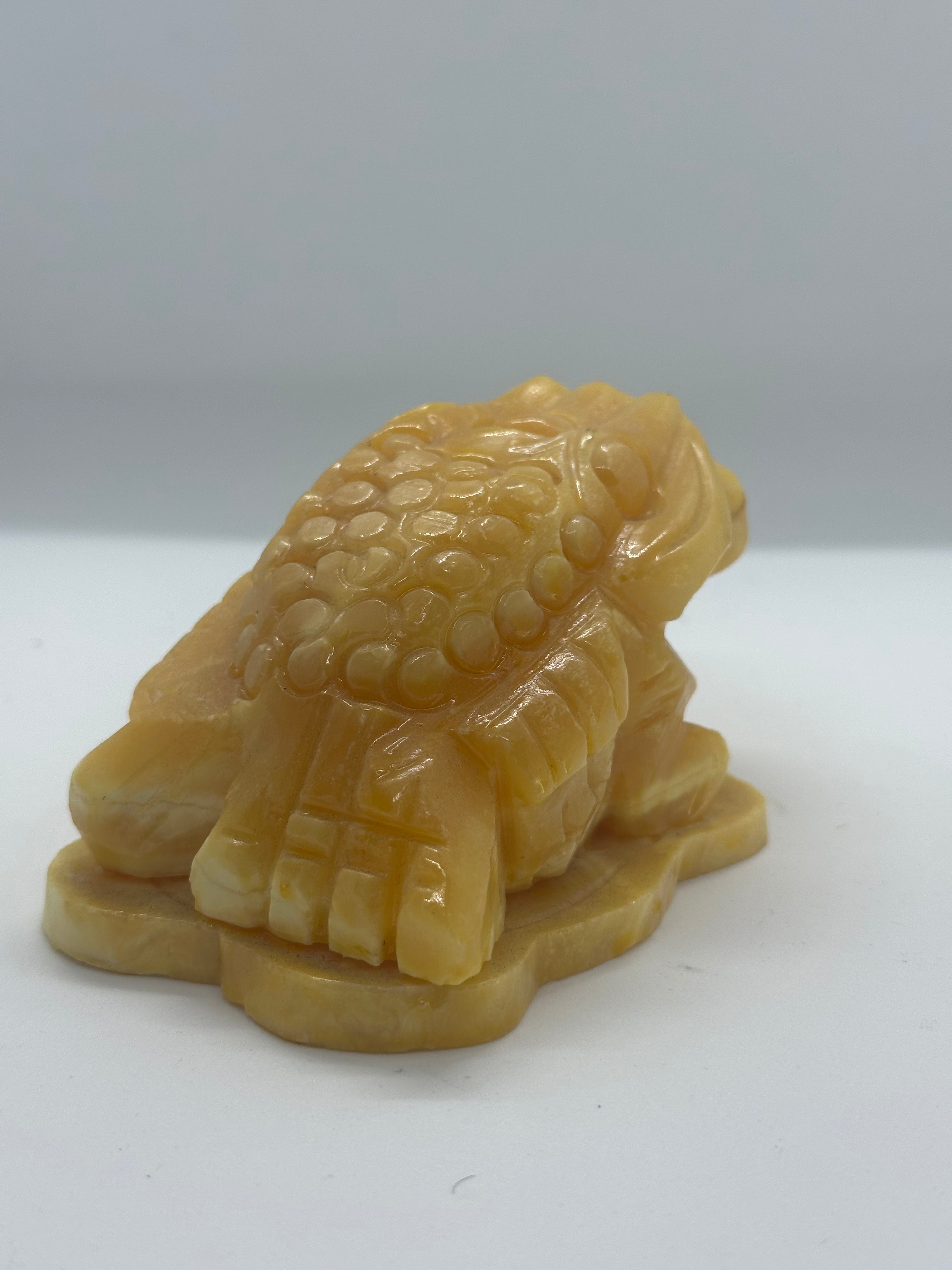 Orange Calcite Money Toad – 572g