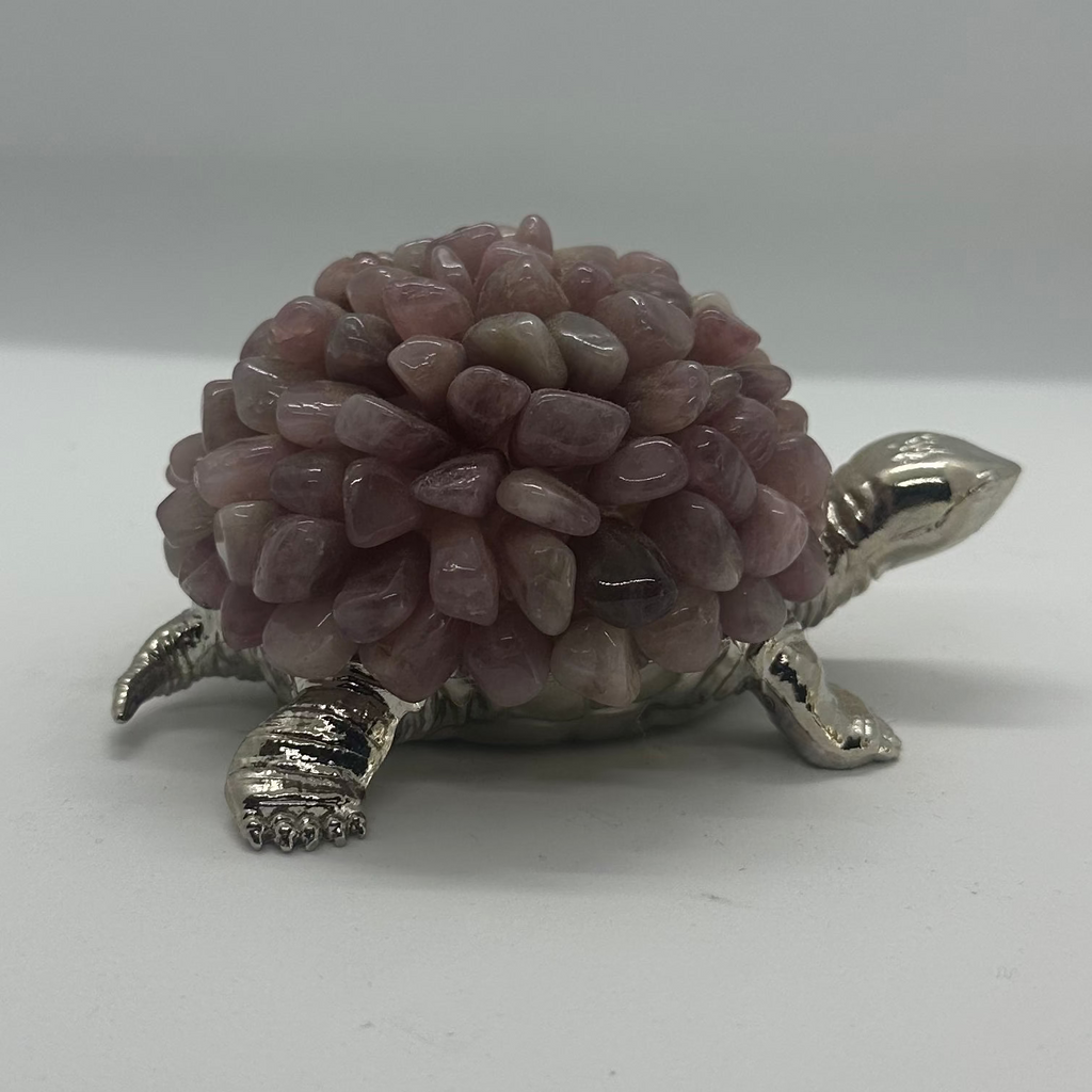 Rose Quartz Chip Turtle – 292g