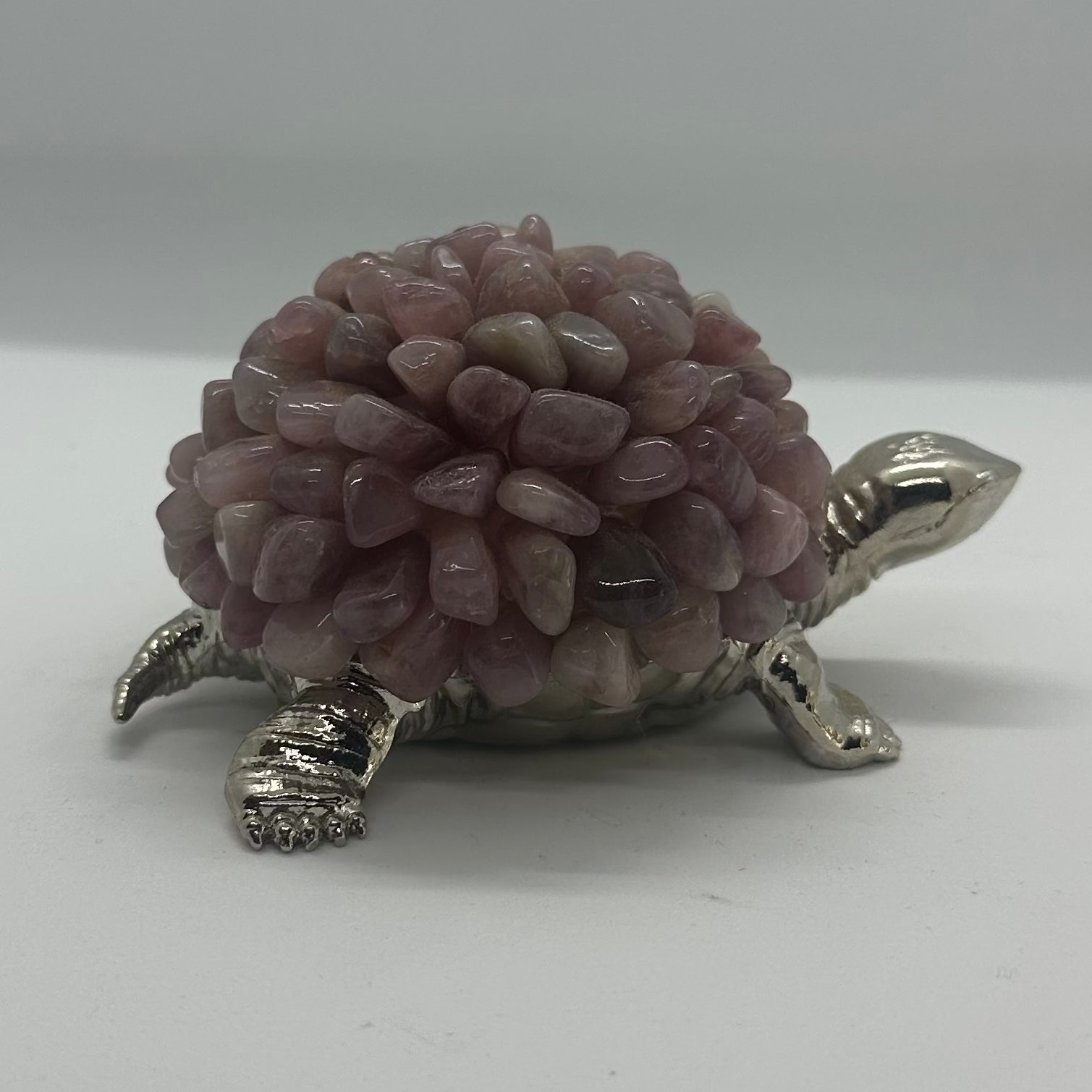 Rose Quartz Chip Turtle – 292g