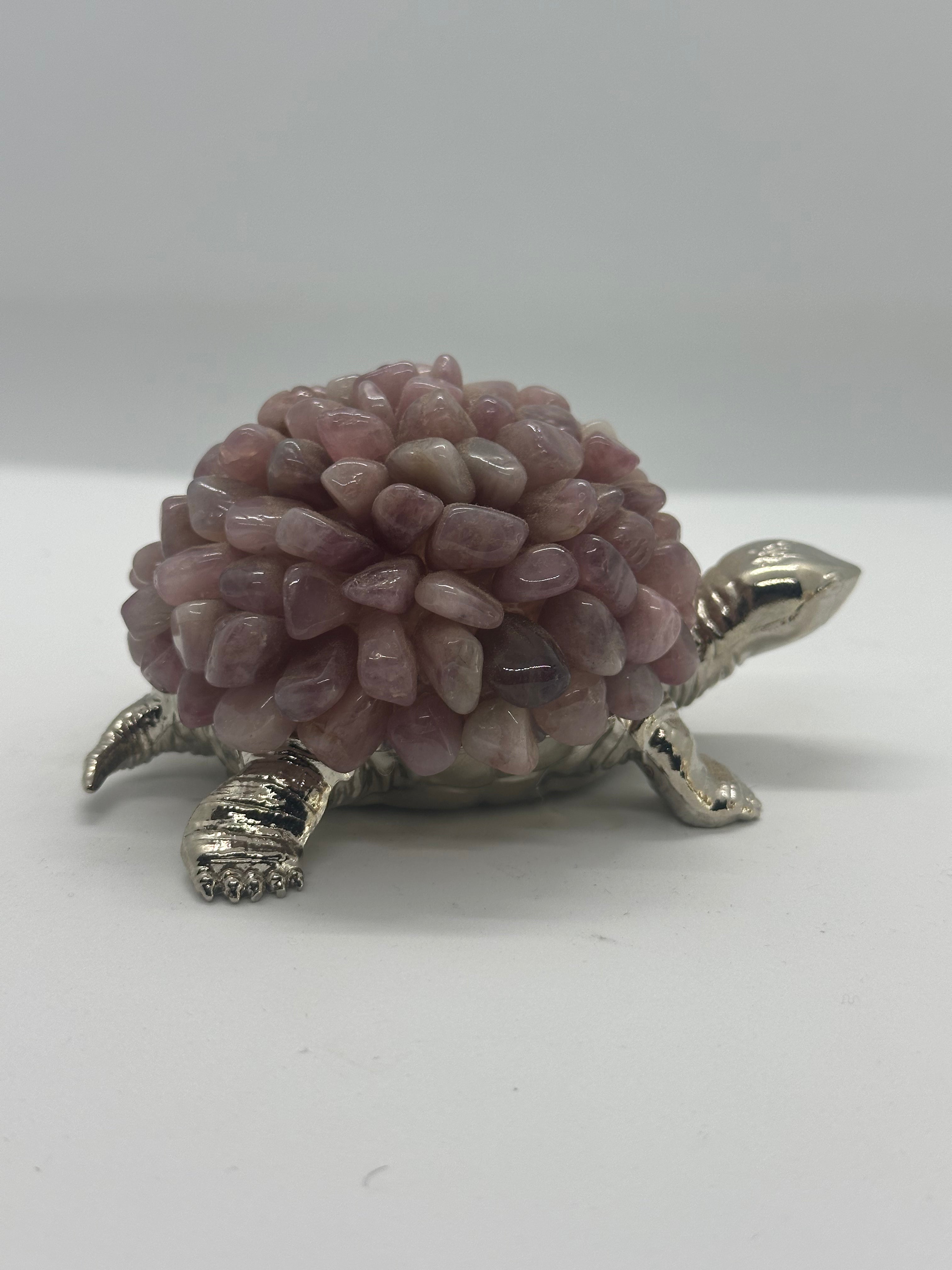 Rose Quartz Chip Turtle – 292g