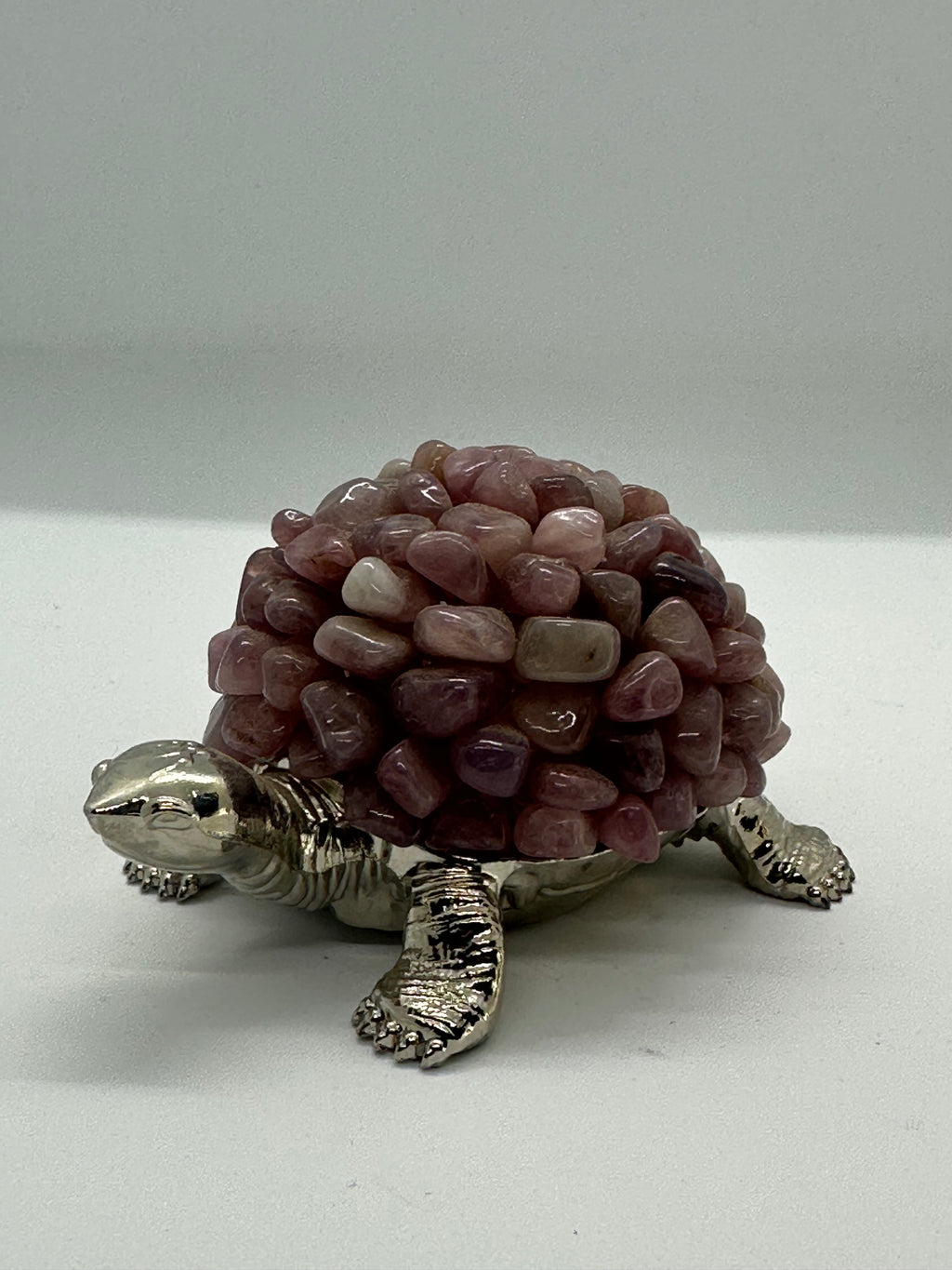 Rose Quartz Chip Turtle – 292g