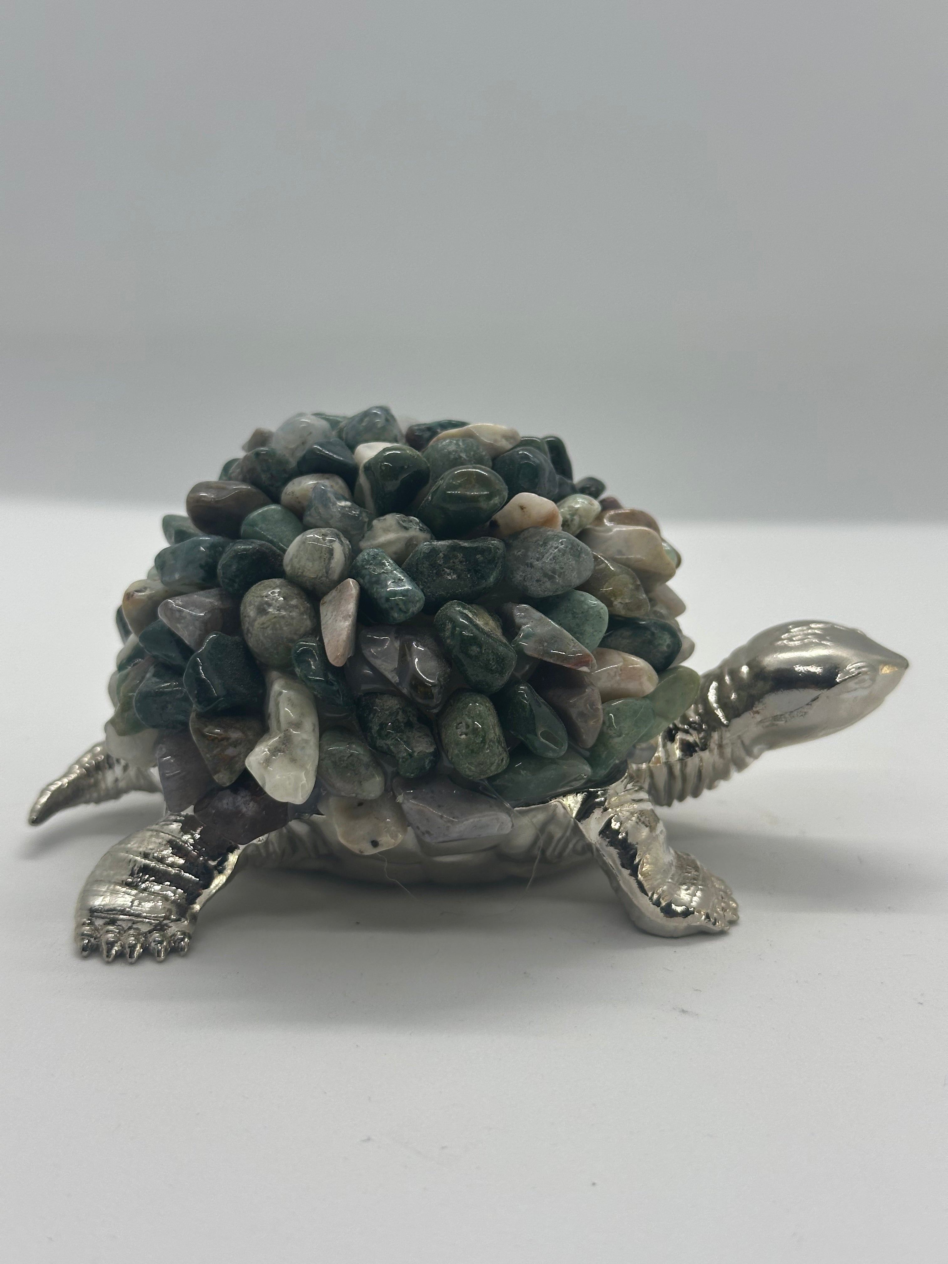 Moss Agate Chip Turtle – 271g
